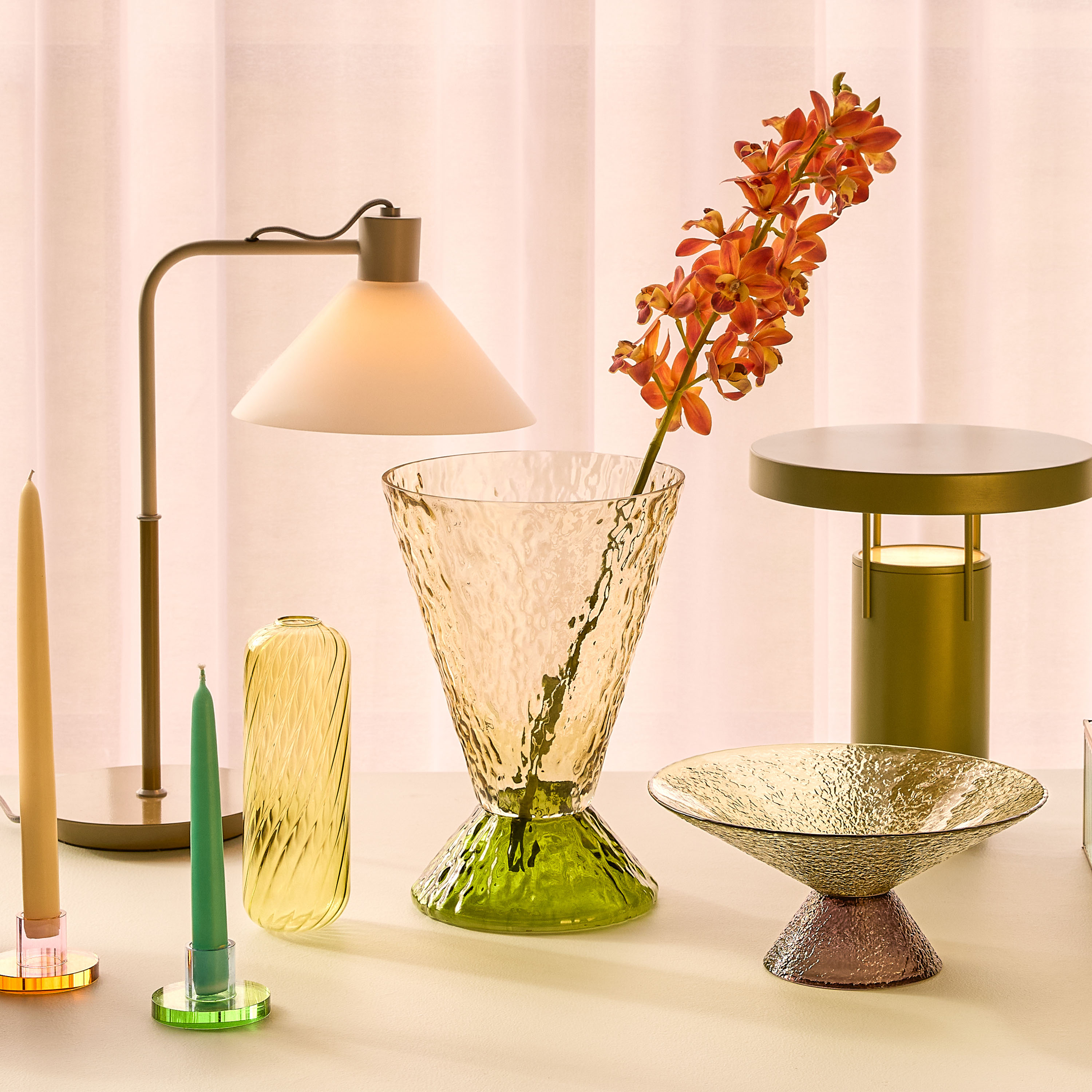 Hübsch BringMe Tragbare Lampe Mini Metallic Dark Green 20cm