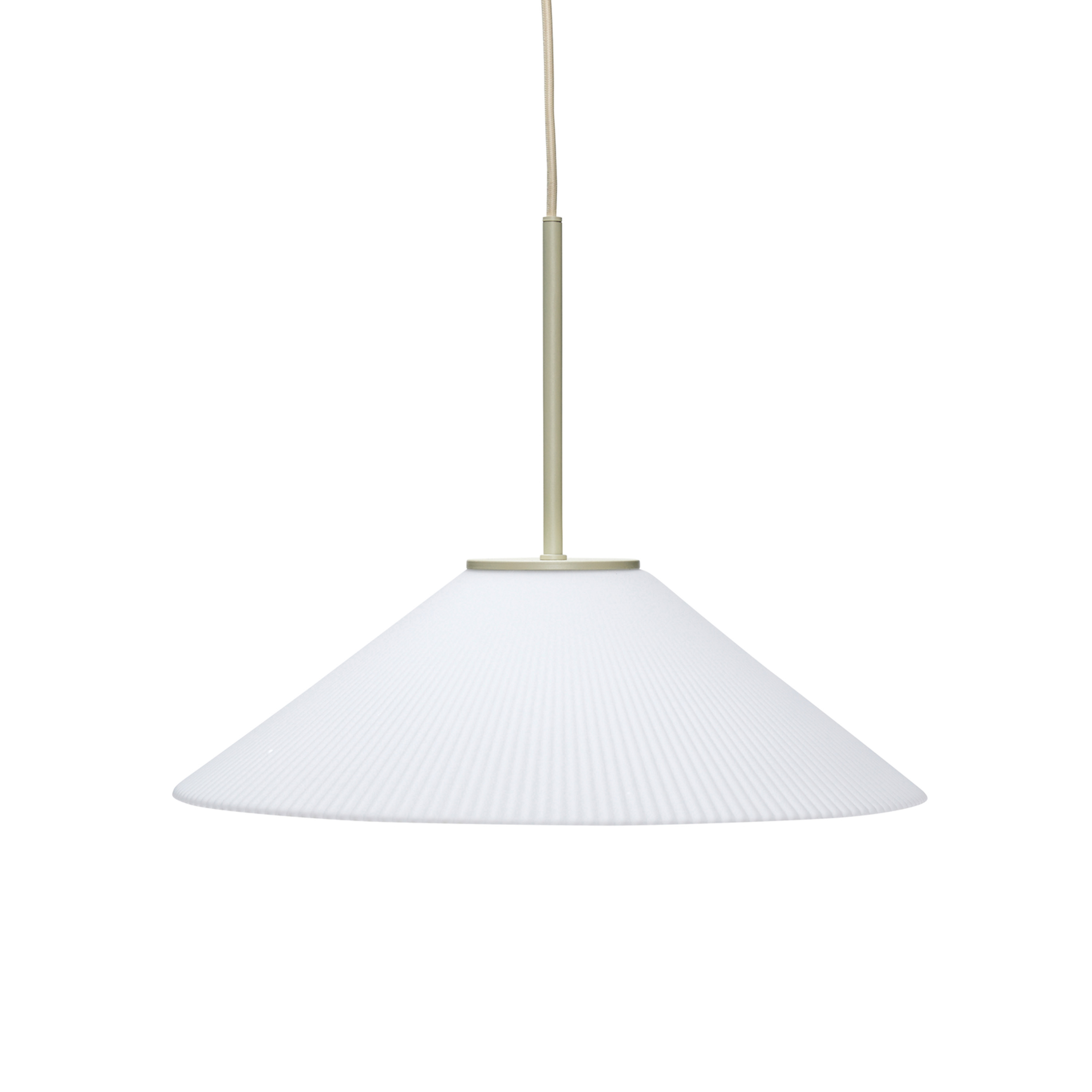 Hübsch - Solid Taklampa White/Sand Ø44 - Vit