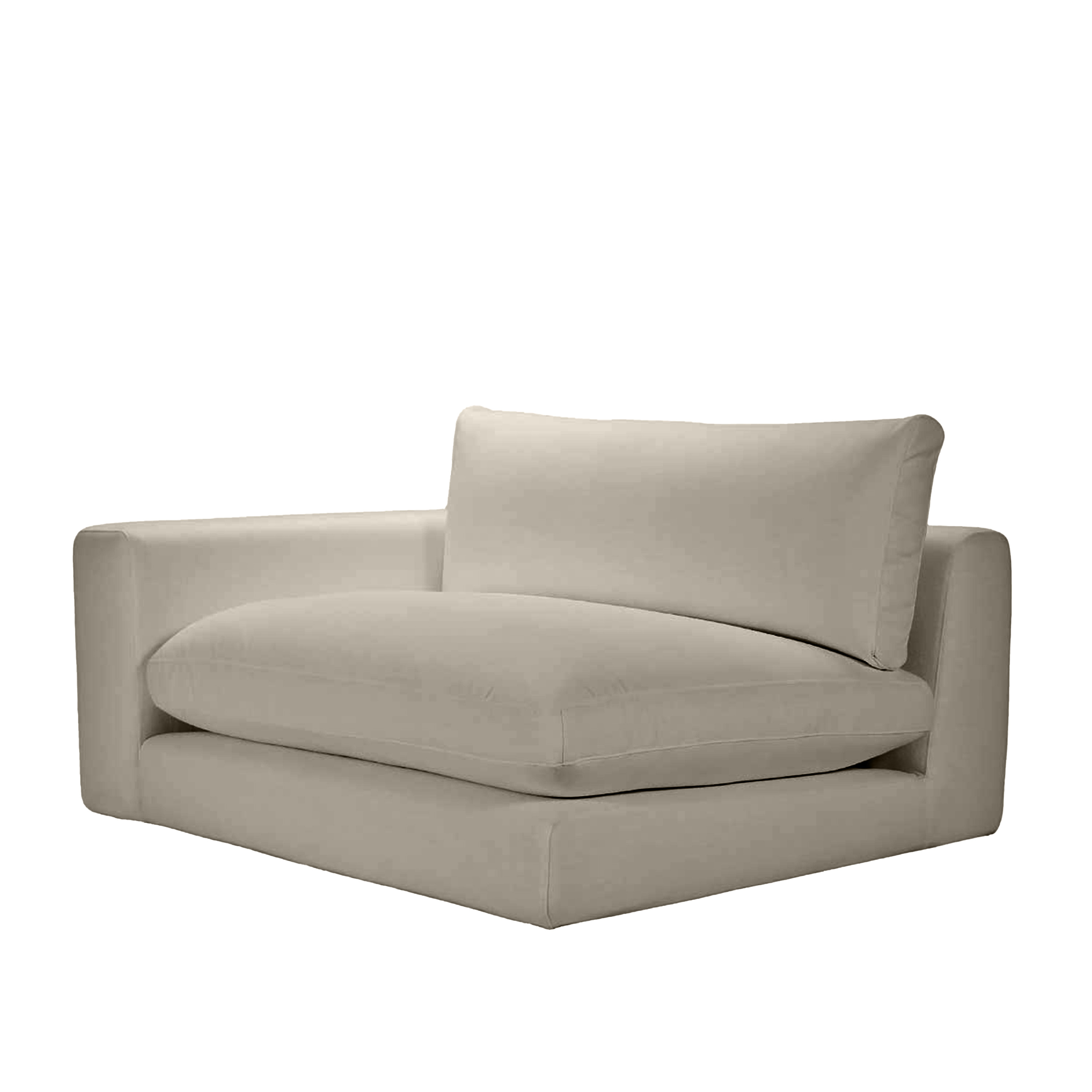 Capri 1.5-sits Soffmodul Vänster Armstöd Taupe 142cm
