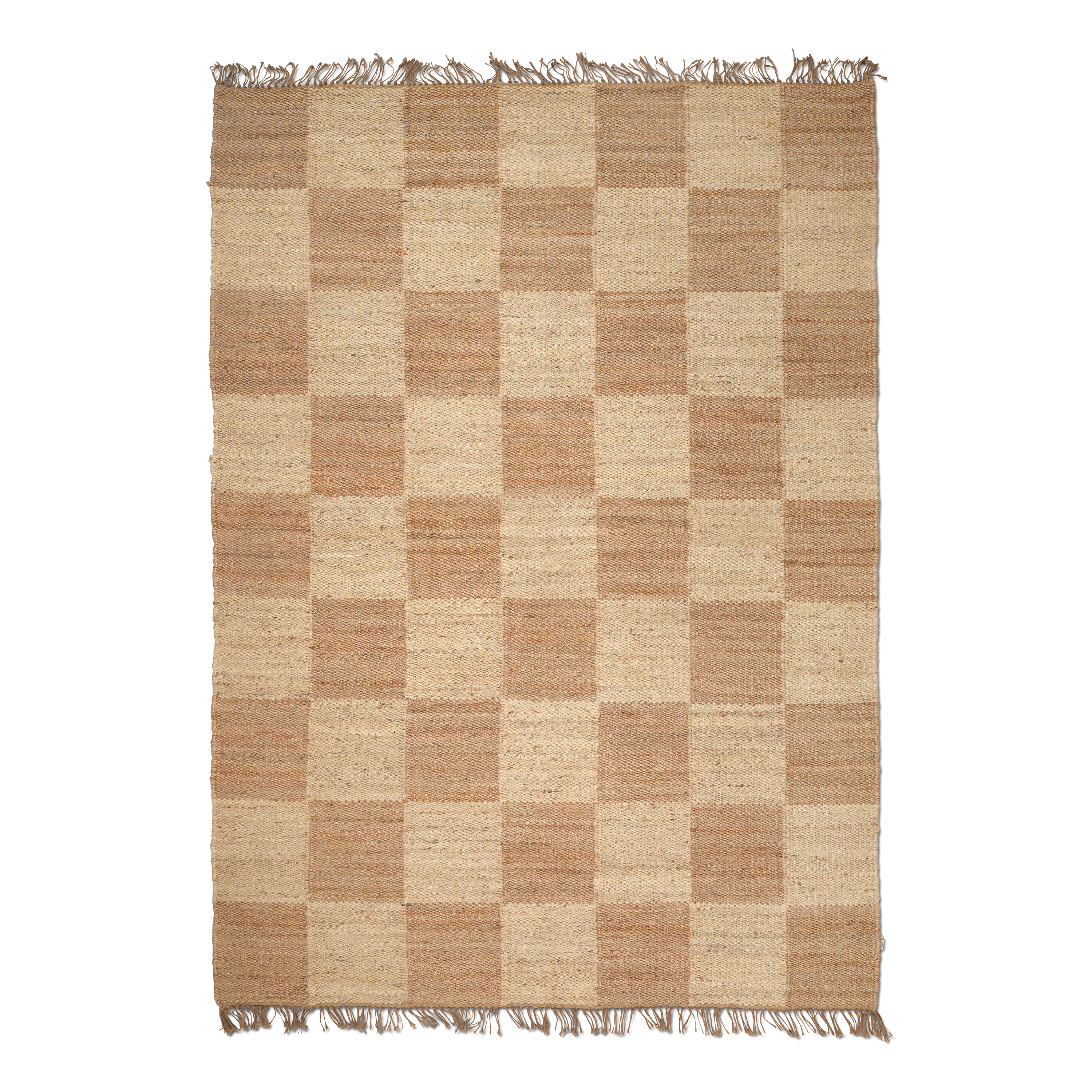 Classic Collection - Squares Matta Jute Natural 170x230 - Beige