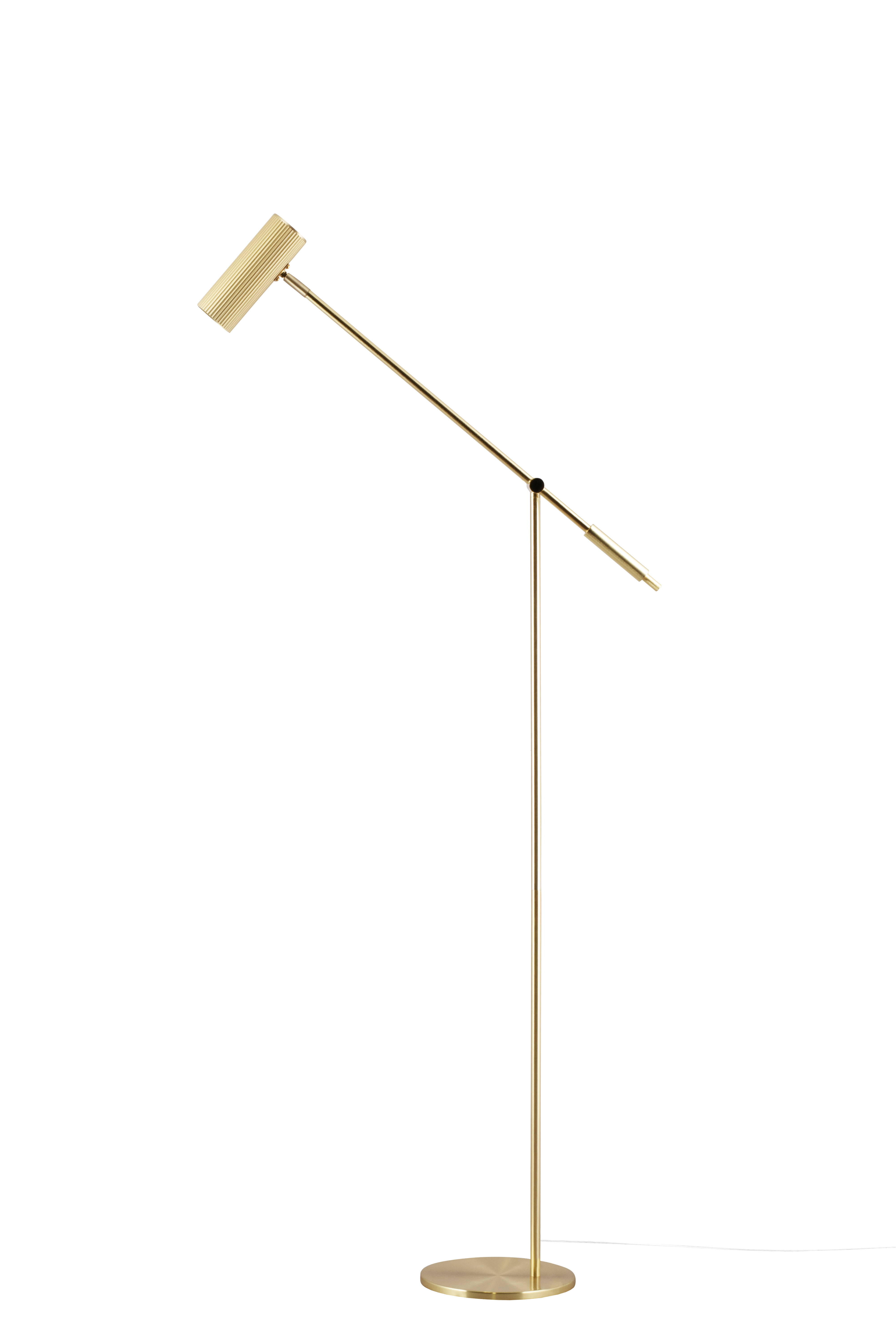 Hubble Read Golvlampa Borstad Mässing