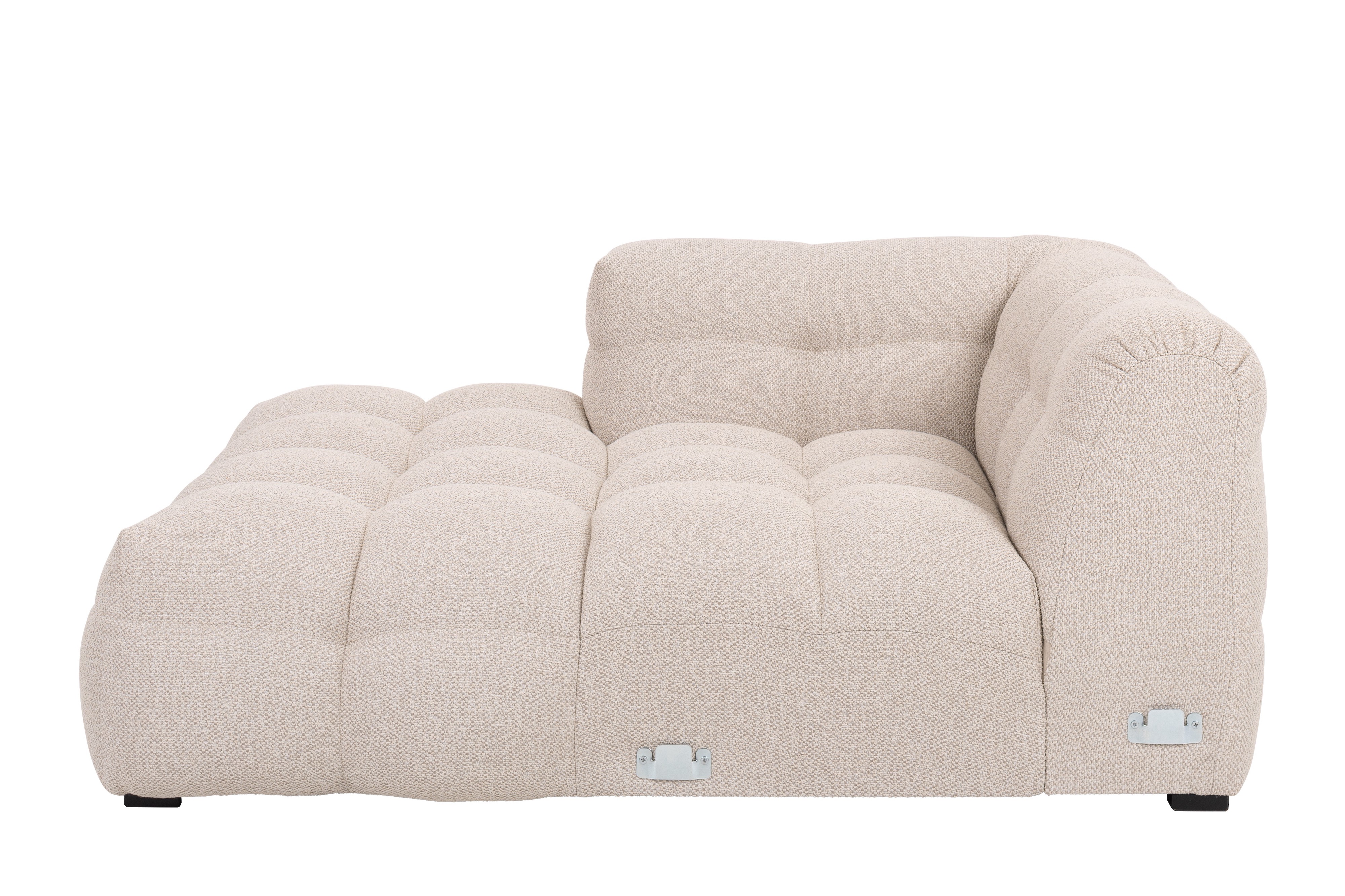 Sleepo Collection Billie Schäslongmodul Vänster Armstöd Beige Bouclé 118cm