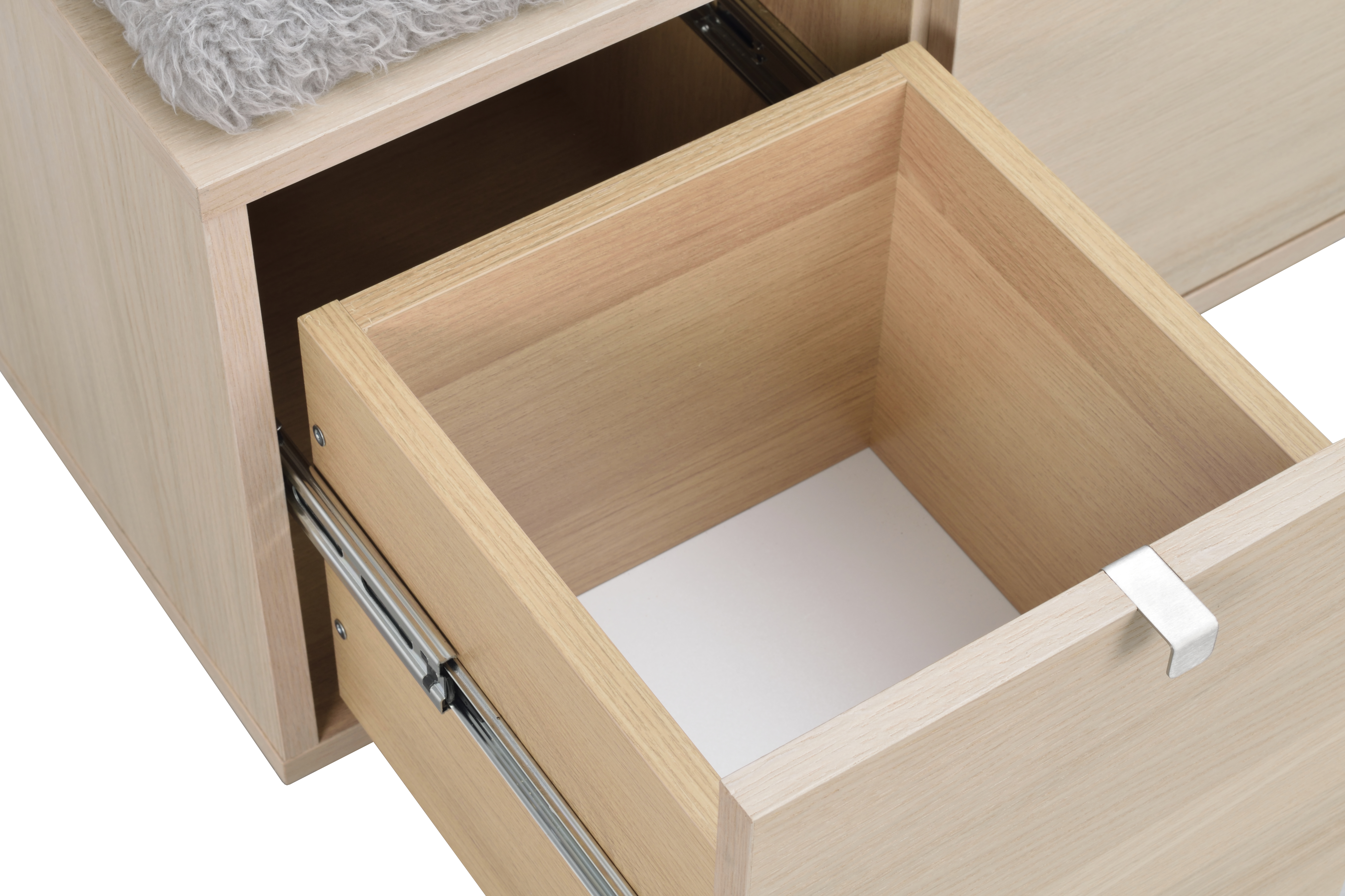 Rowico Home Confetti Bänk 2 Vitpigmenterad/Ljusgrå