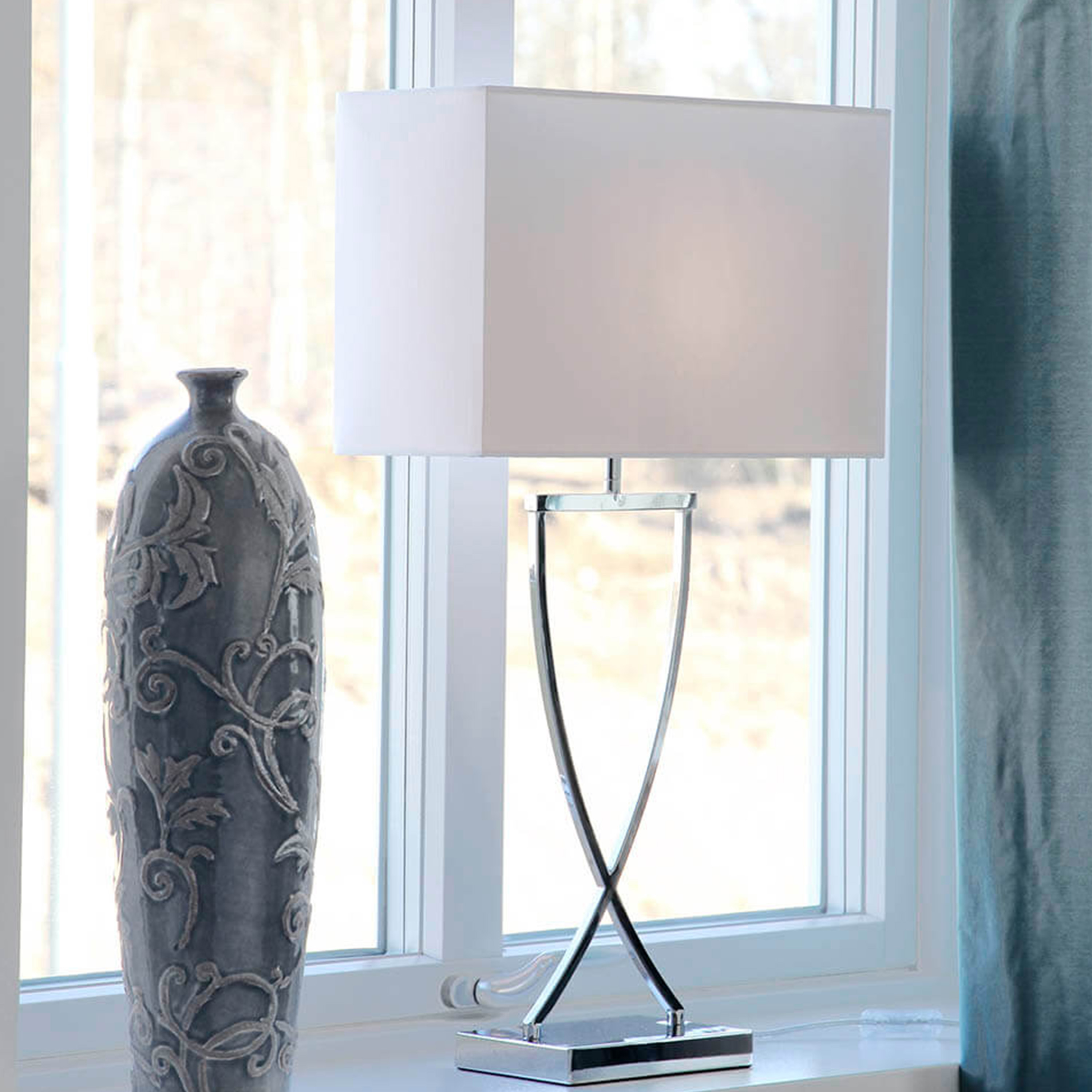 By Rydéns Omega Bordslampa Krom 52cm