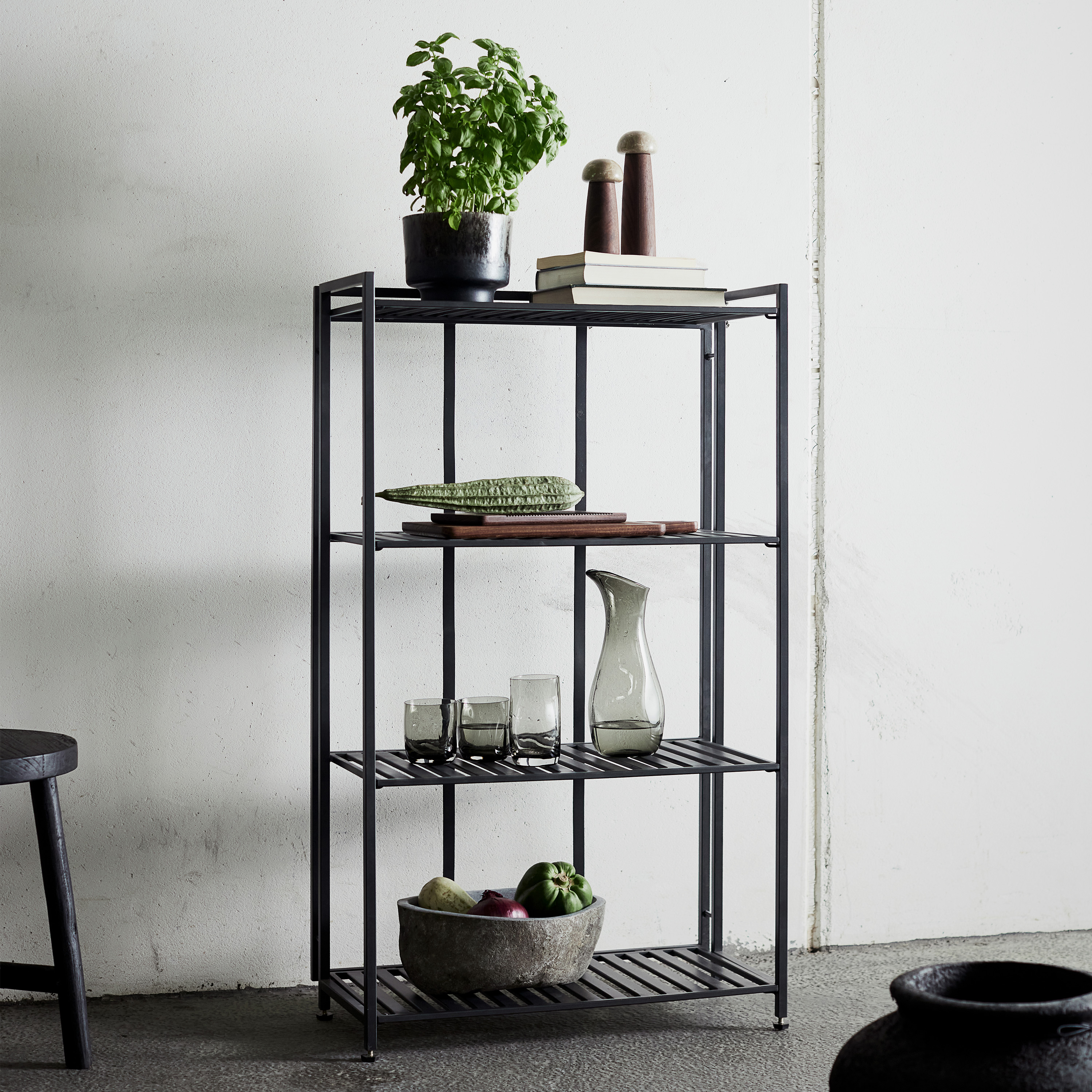 Muubs Mill Yami Salz- und Pfeffermühle Carbonized Ash/Marble Small