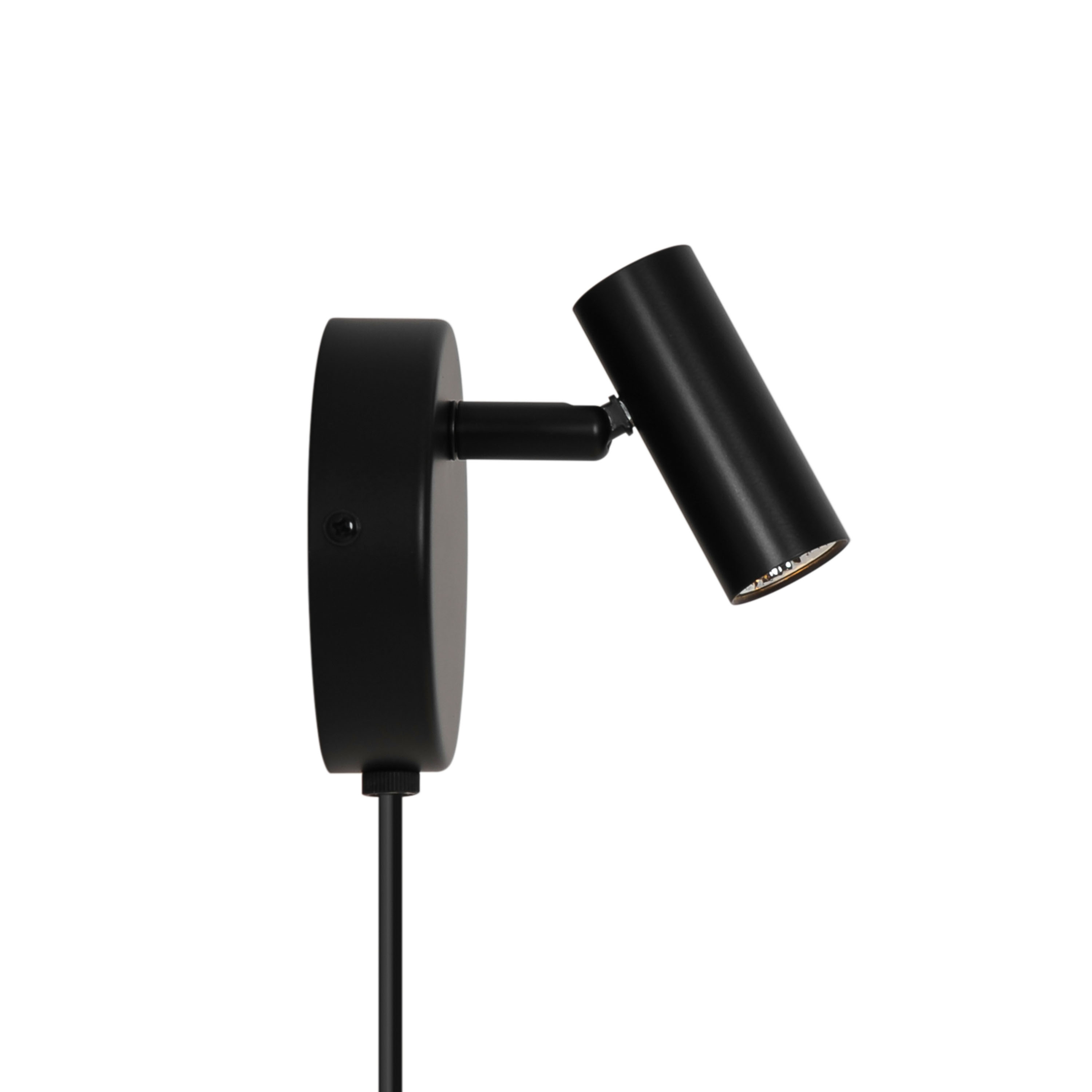 Omari Round Vägglampa Svart 12cm