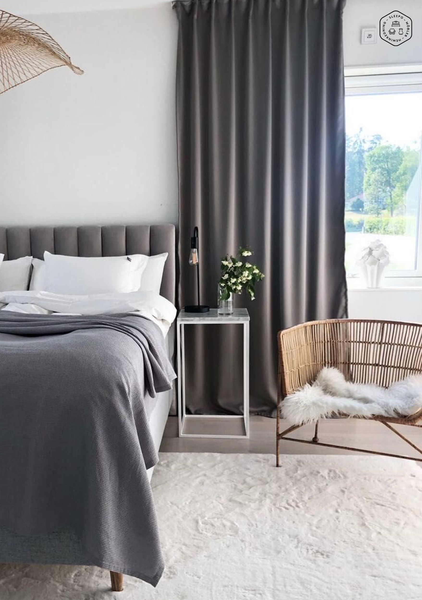 House Doctor Meadow nojatuoli Rottinki Luonnonvärinen