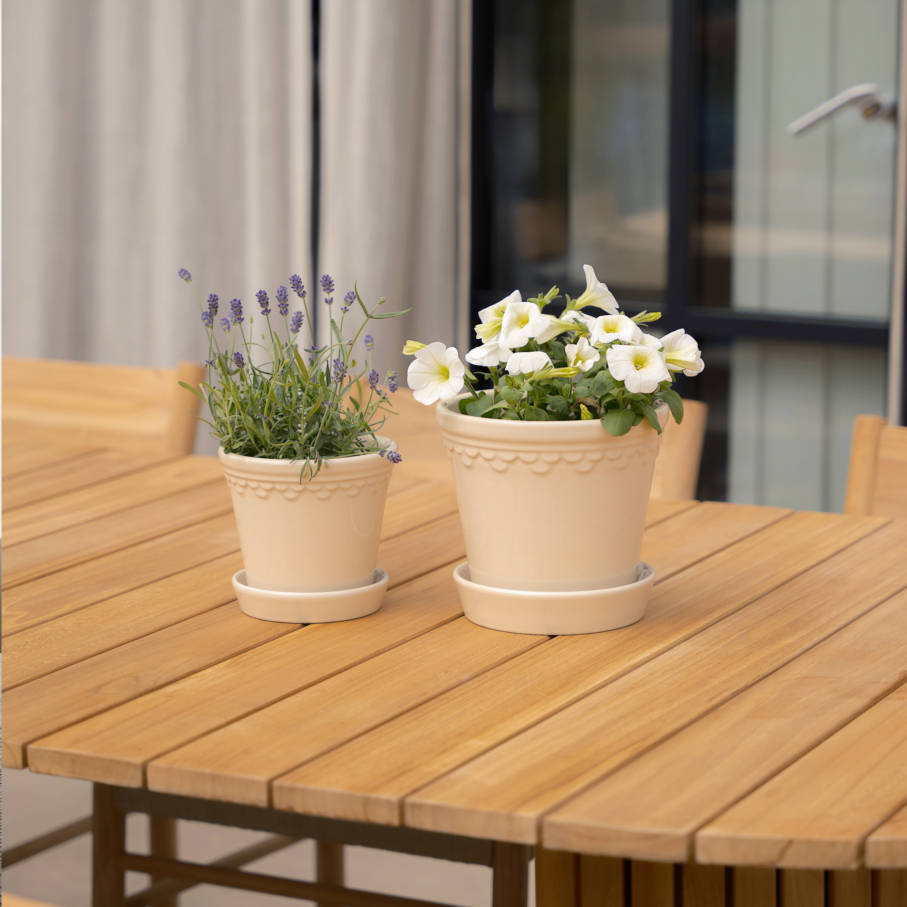 Bergs Potter Københavner Kruka med fat Glazed Sand Stone Ø14