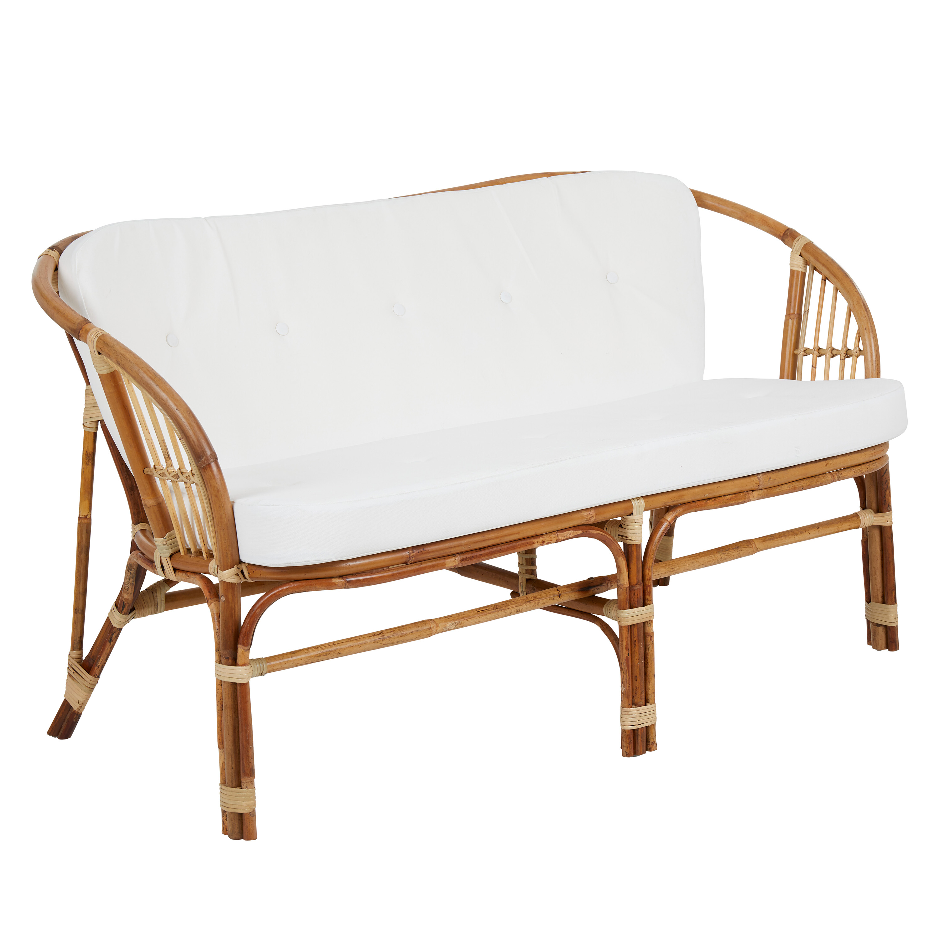 Brafab - Astrakan 2-sits Soffa Natur/Vit - Trä