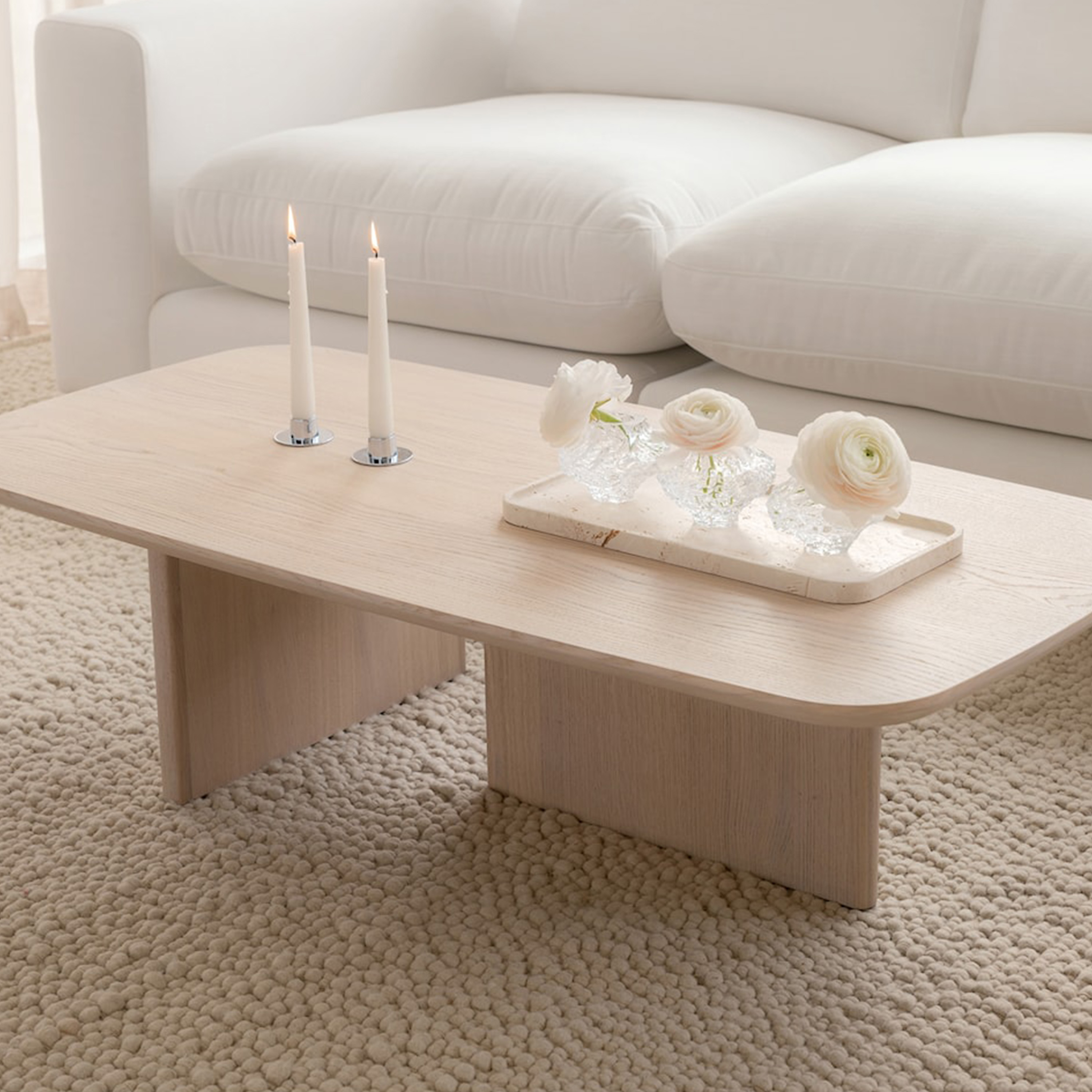 Sleepo Collection Ivy Soffbord Vitoljad Ek 120cm