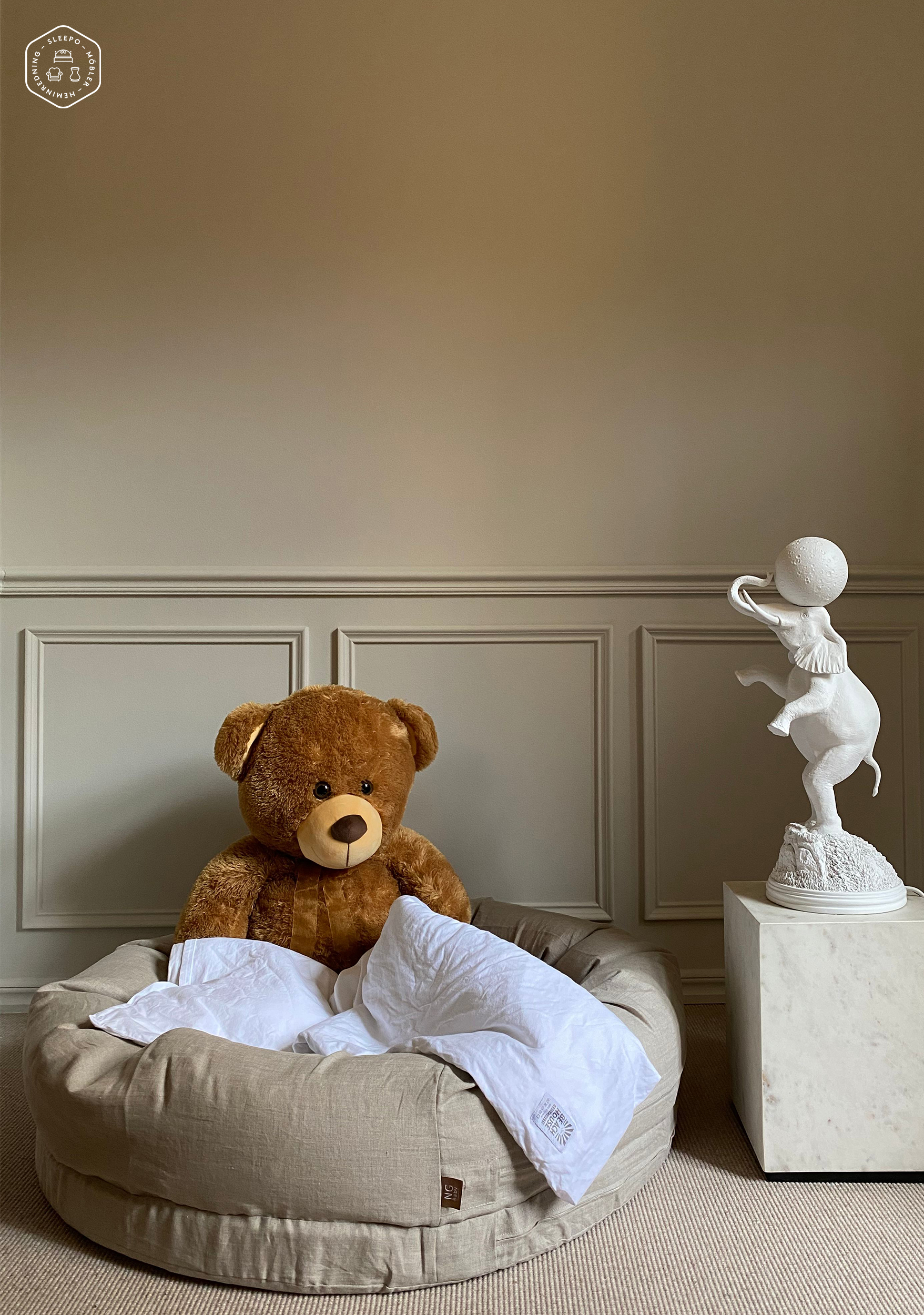 Beach House Company Baby vuodevaatteet Plain pussilakanasetti valkoinen 100x130