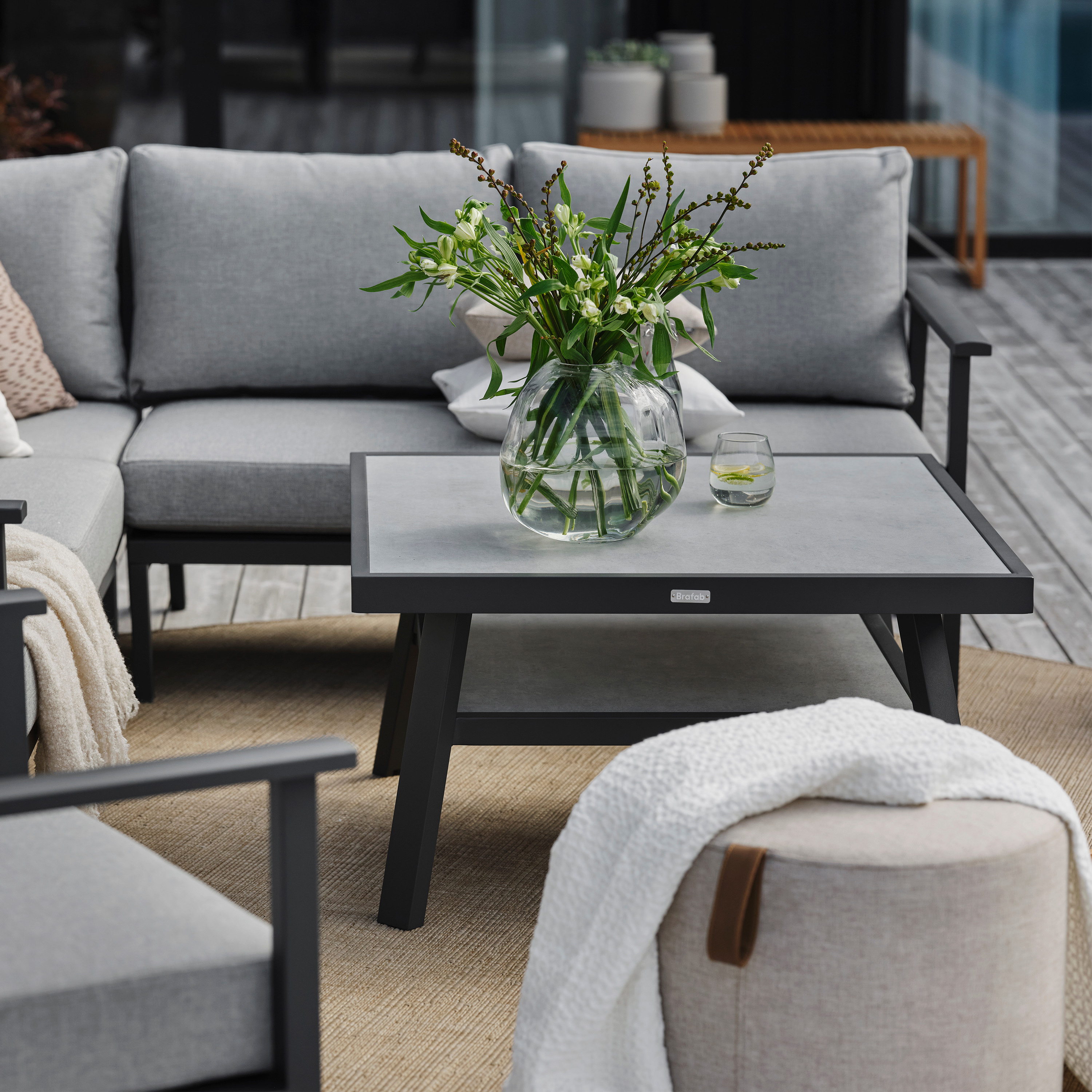 Brafab Samvaro Soffbord Antracit 90x90