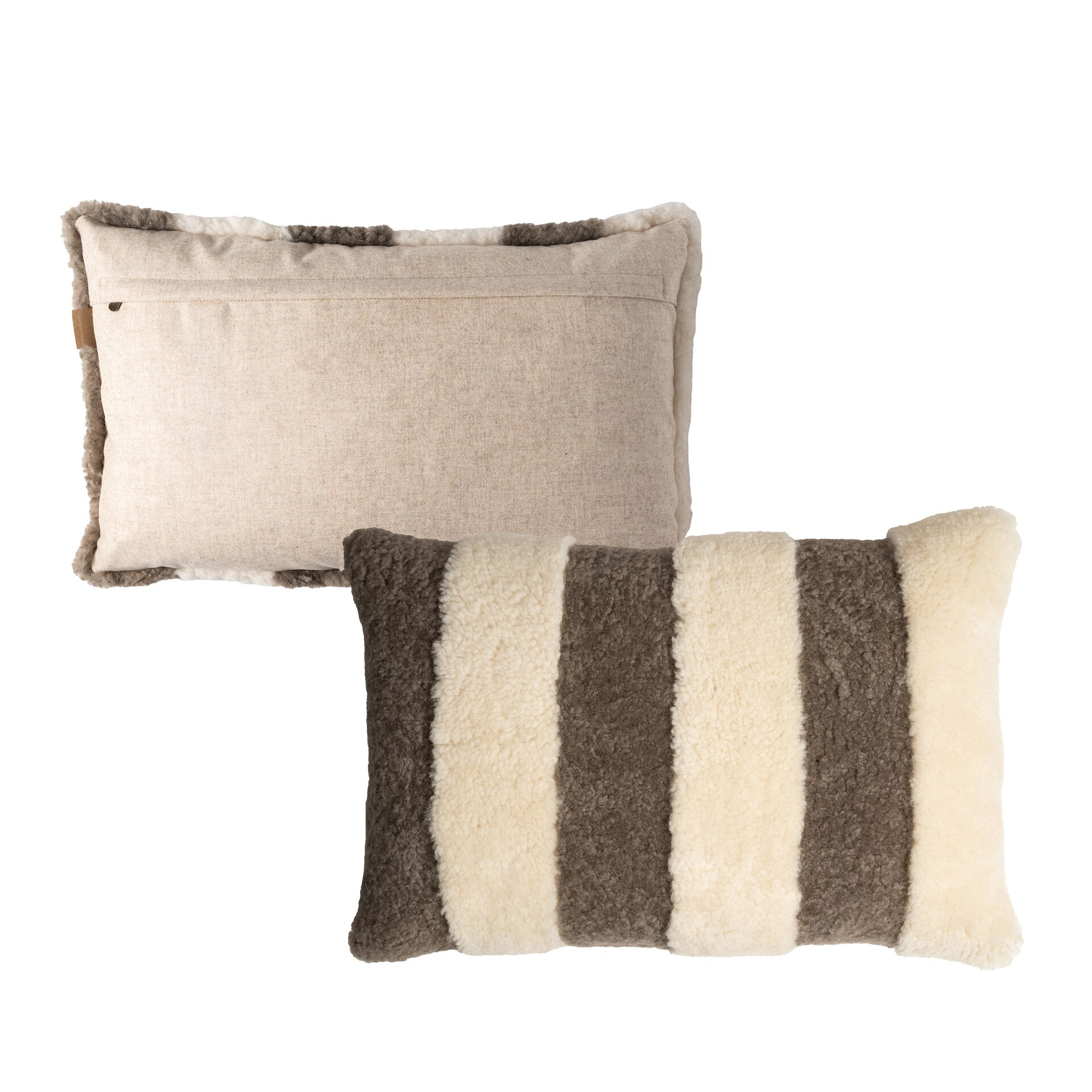 Shepherd Rand Prydpute i saueskinn Krem/Stein 40x60