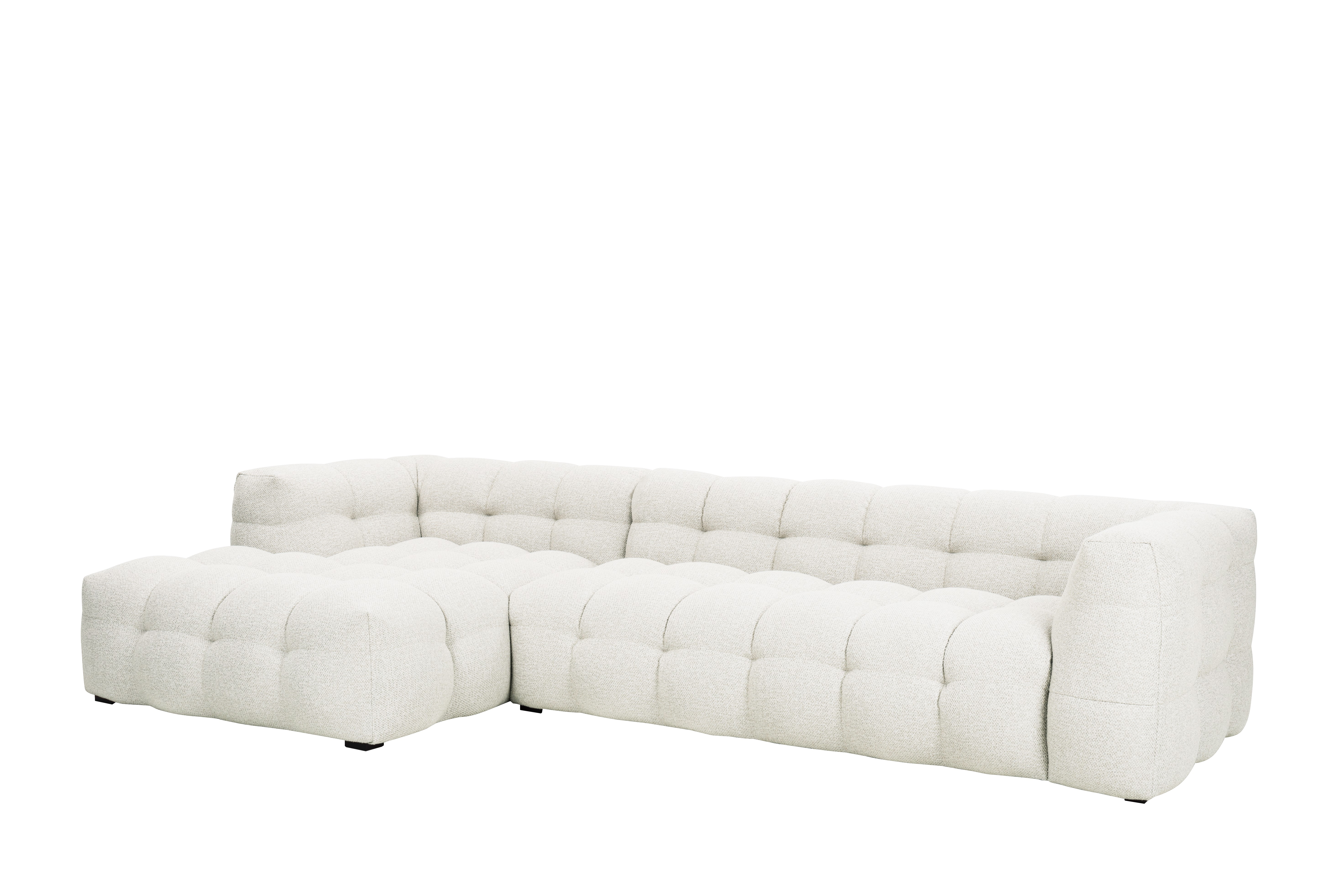 Sleepo Collection - Billie Divansofa Links Ivory Bouclé - Weiß - Sofas