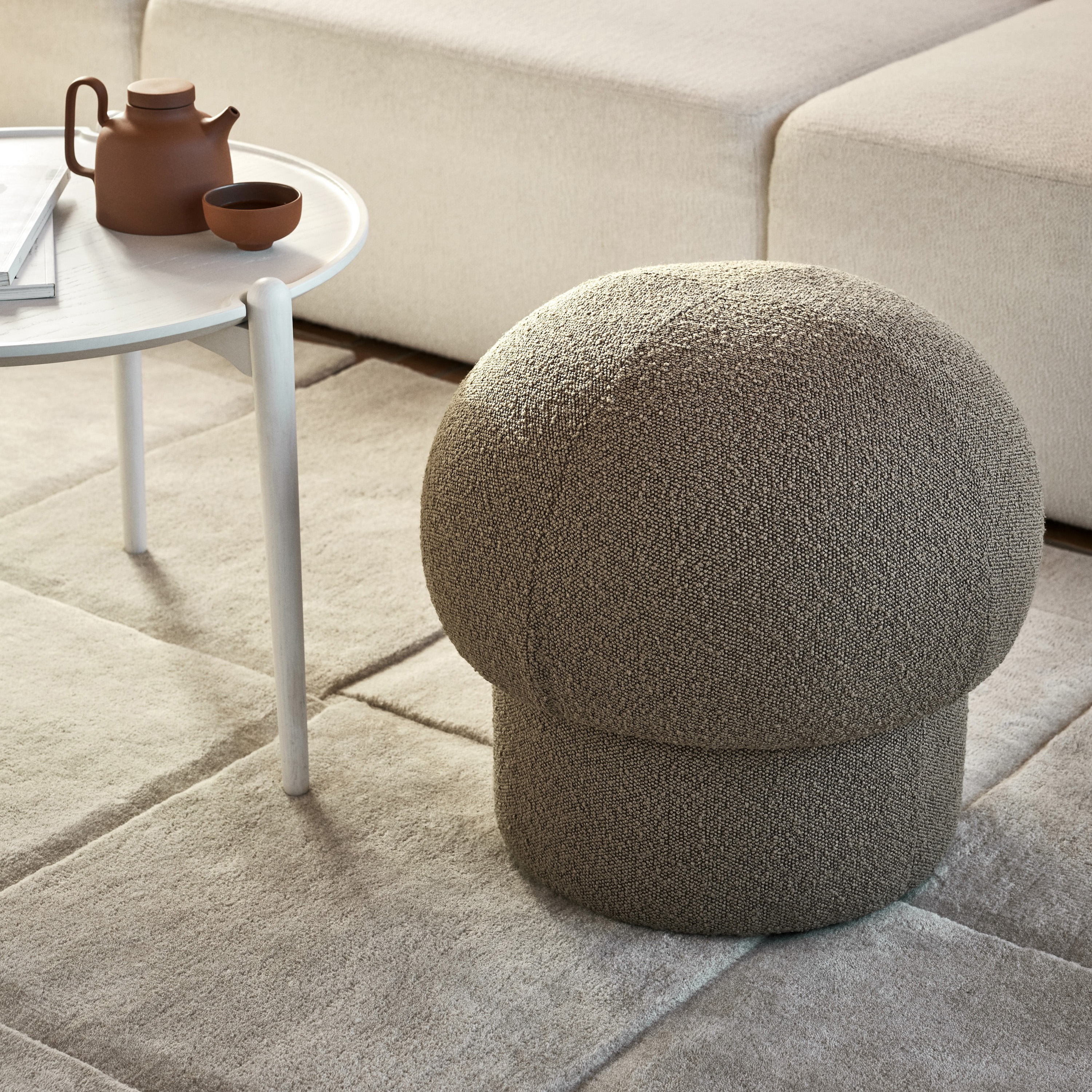 Design House Stockholm Uno Sittpuff Brown Ø50