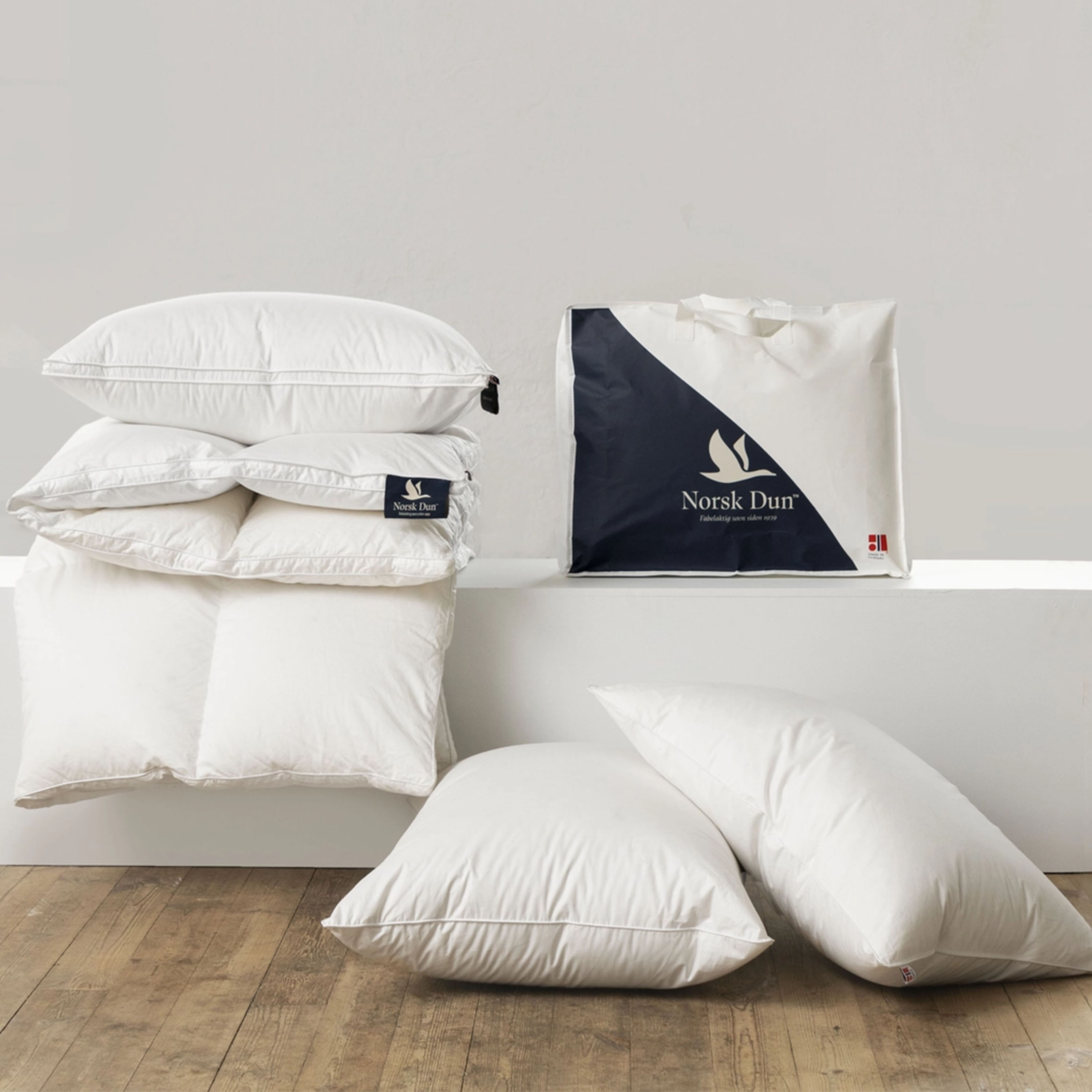 Norsk Dun 90% And 3-kammer Dunpute Medium 50x60