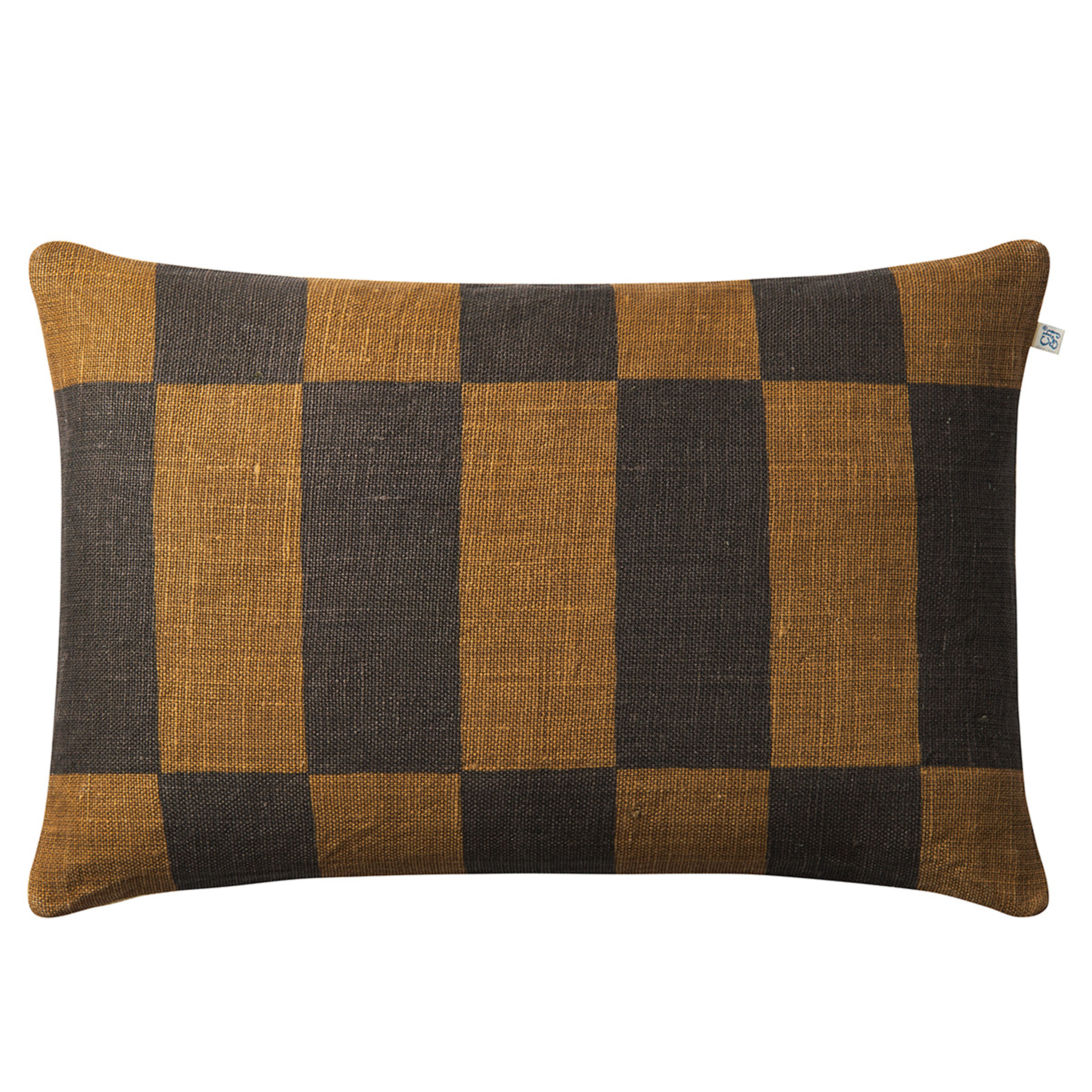 Samar Kuddfodral Linne Dark Brown/Taupe 40x60