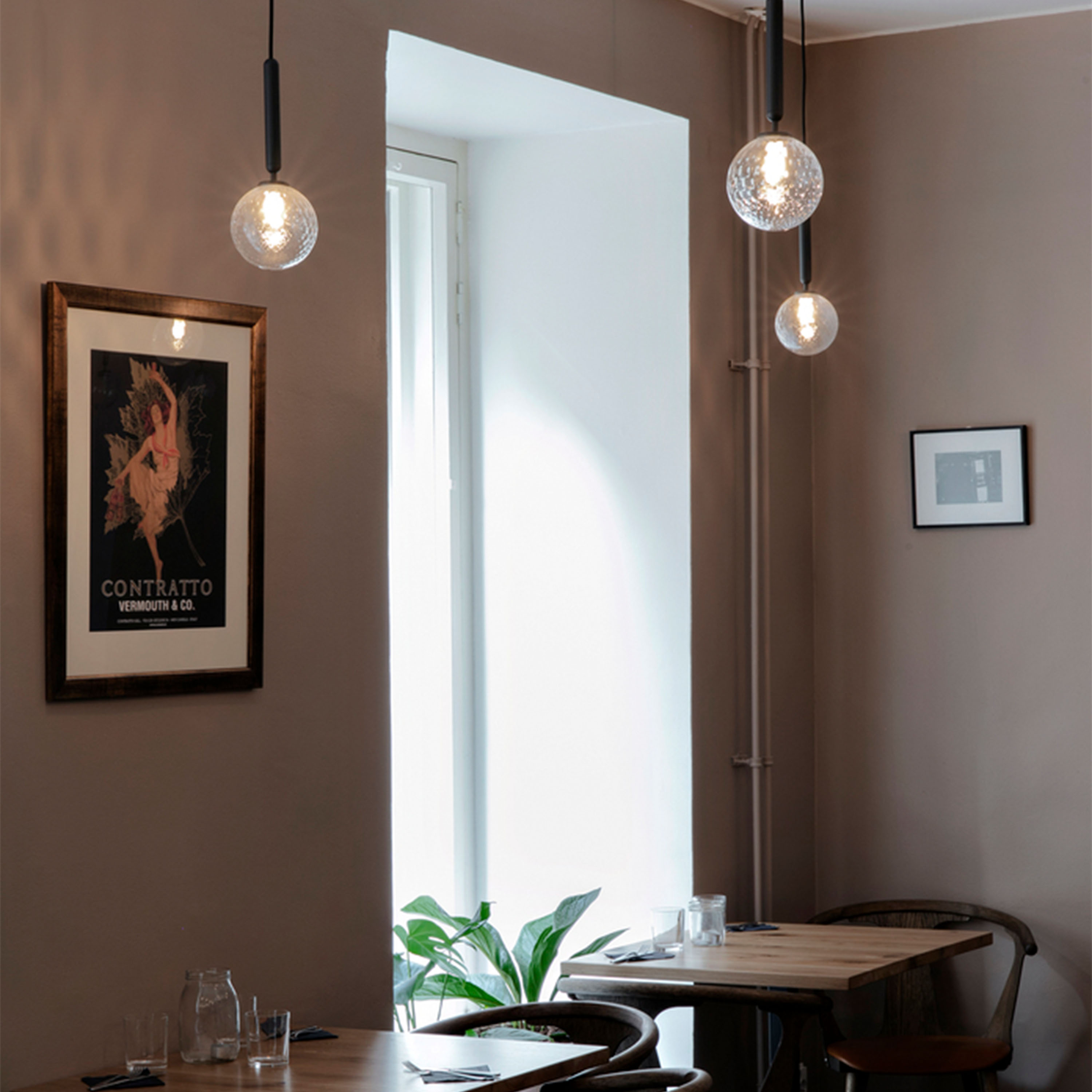 Nuura Miira 1 Taklampa Rock Grey/Optic Clear