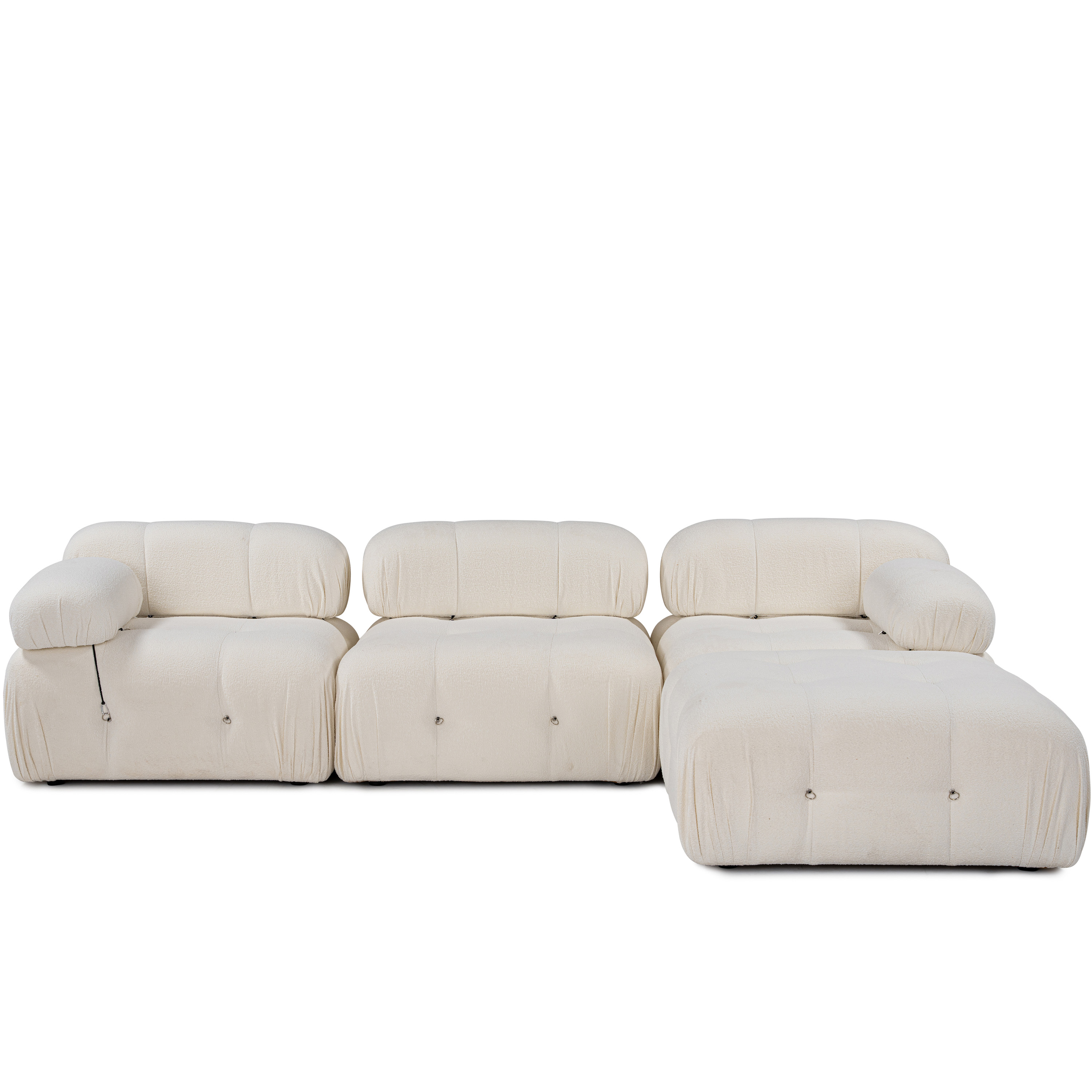 Sleepo Collection Blanca 3-istuttava Divaanisohva White Bouclé