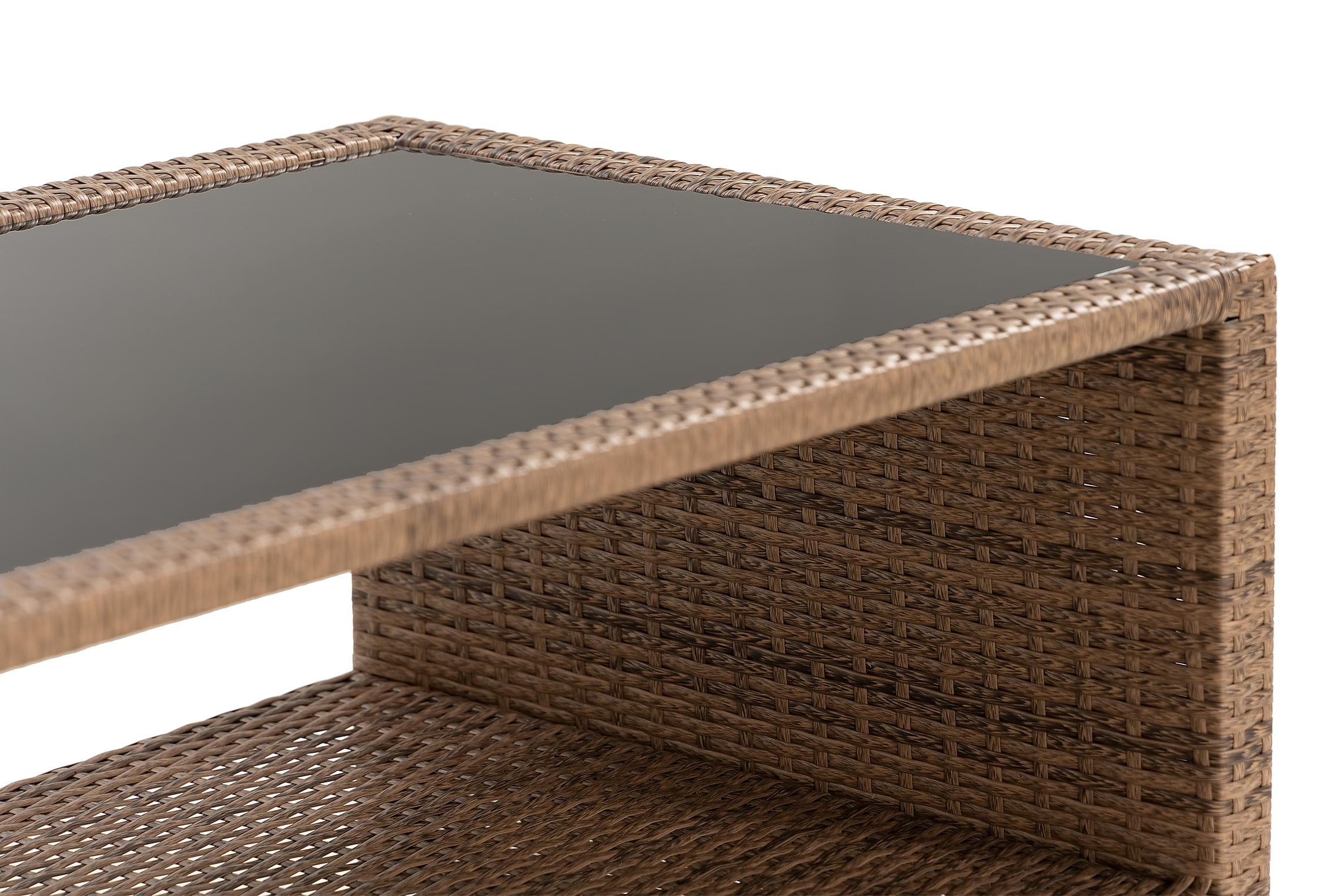 Nordic Outdoor Bora Soffbord m Hylla  Sand 113cm