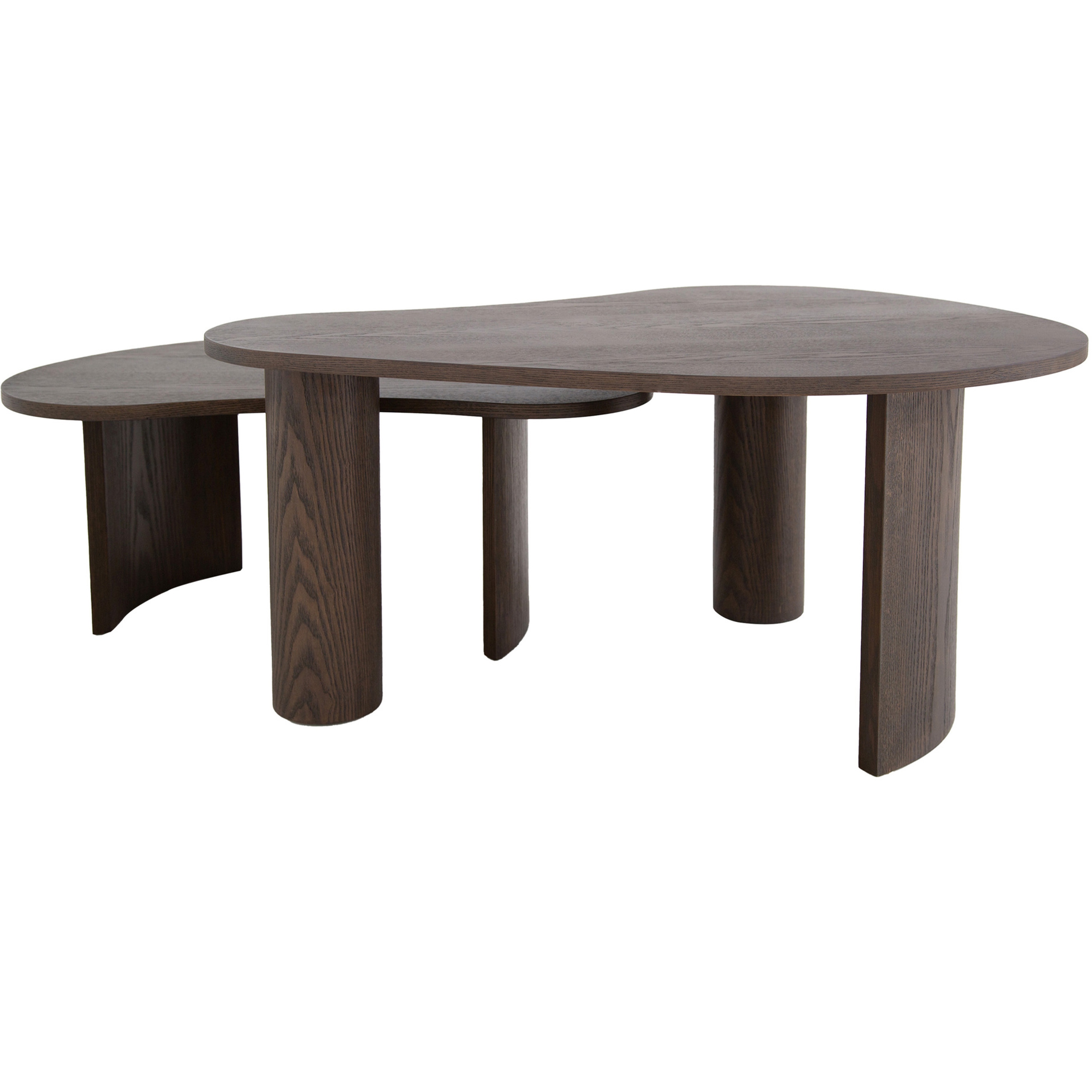 Nordic Home Carolin Sarjapöytä Tummanruskea 2 kpl