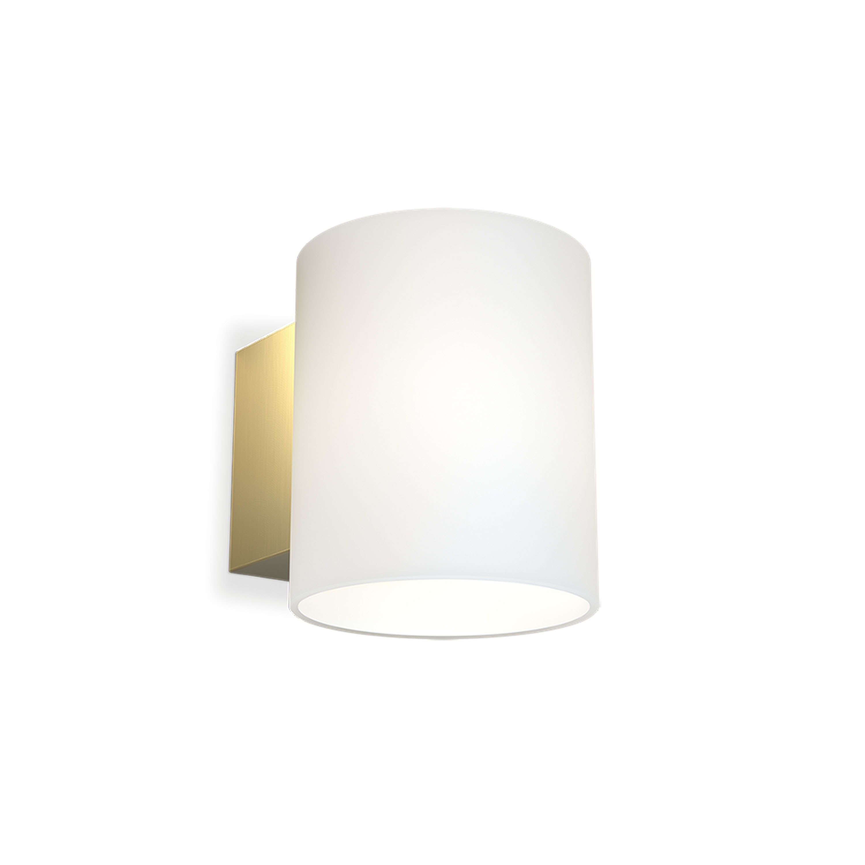 Evoke Vägglampa Satin brass/Opal glas Small