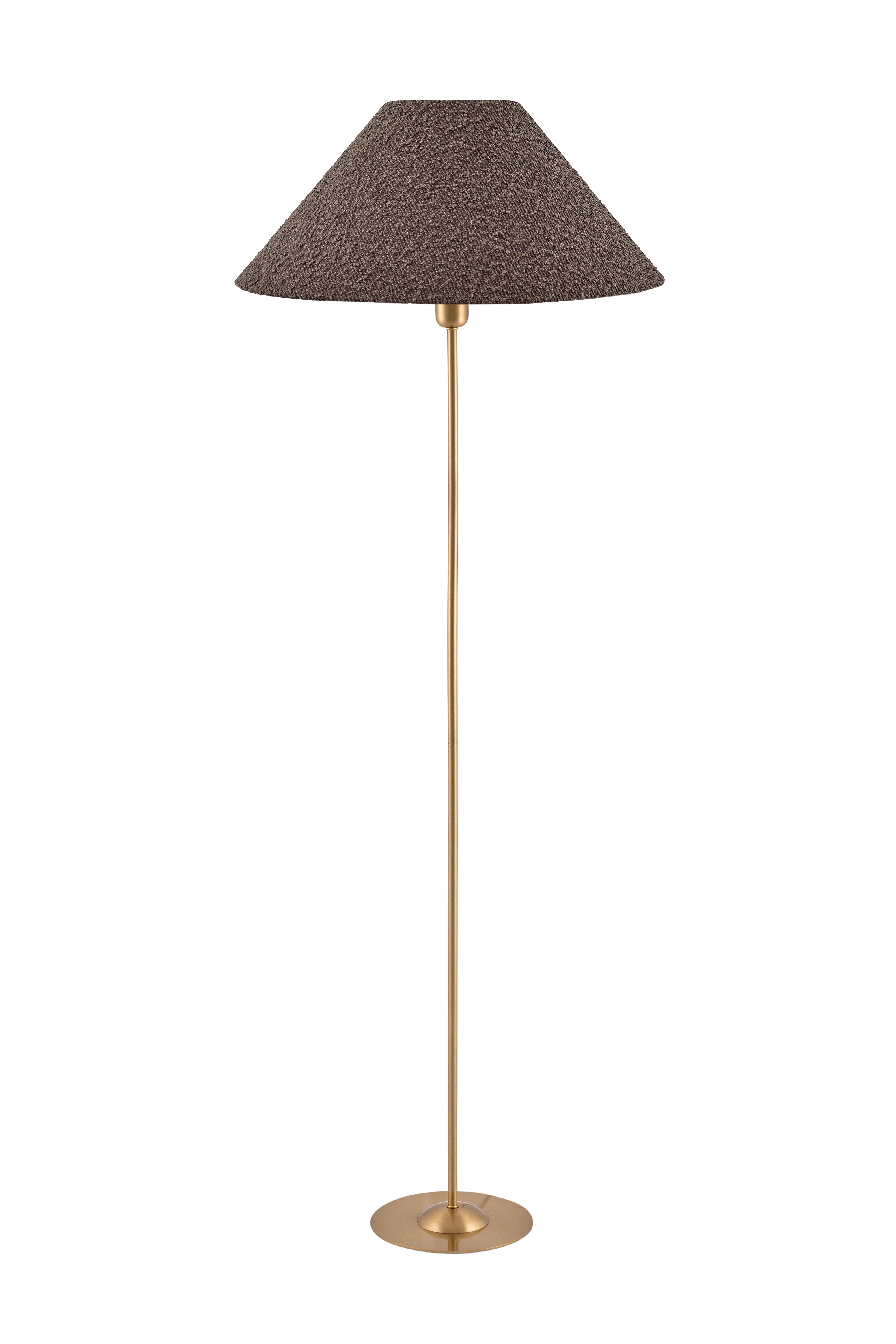 Globen Lighting Iris Lattiavalaisimen Jalusta Harjattu Messinki