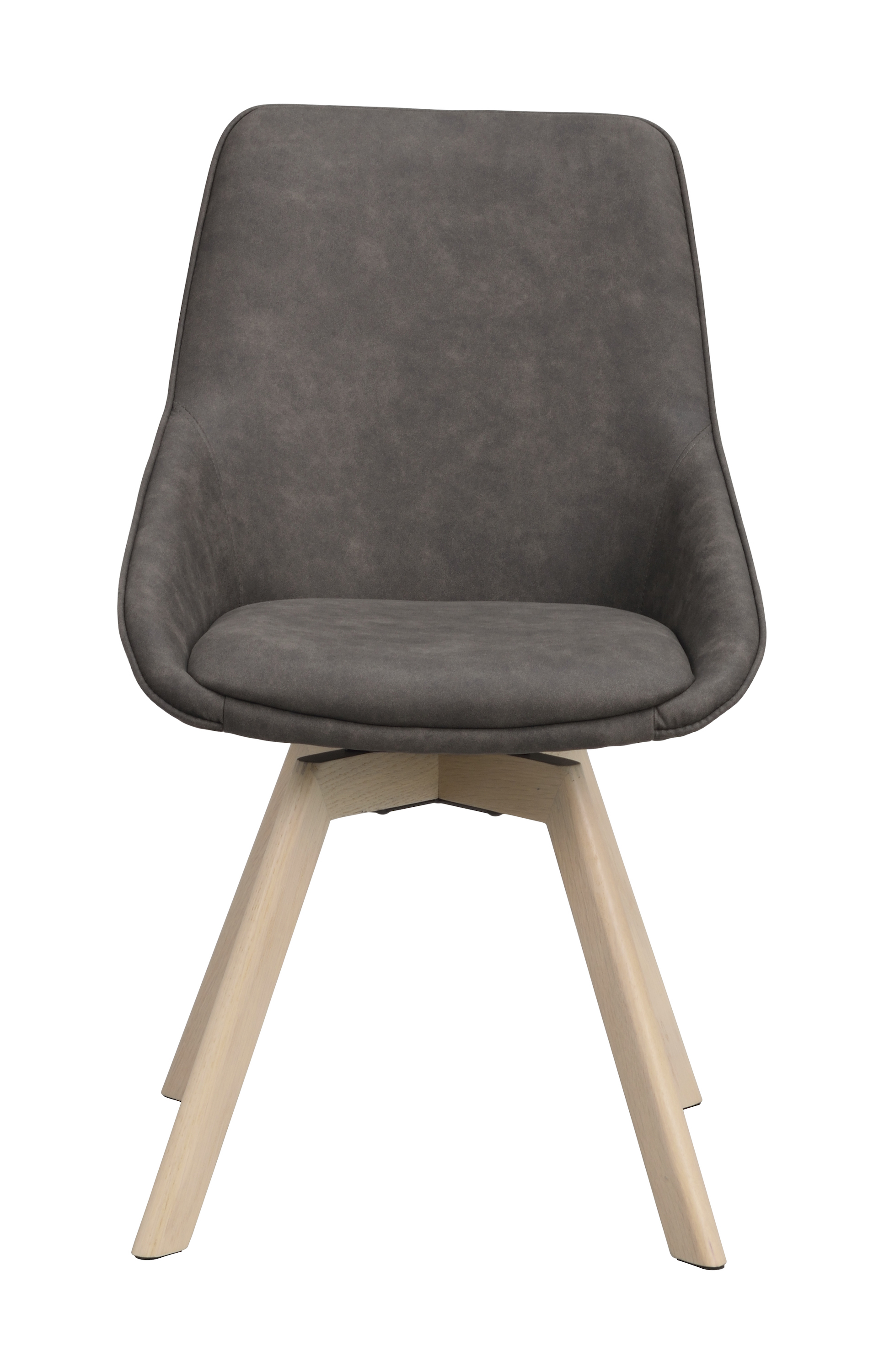 Rowico Home Alison Matstol Mörkgrå Microfiber/Vitpigmenterad