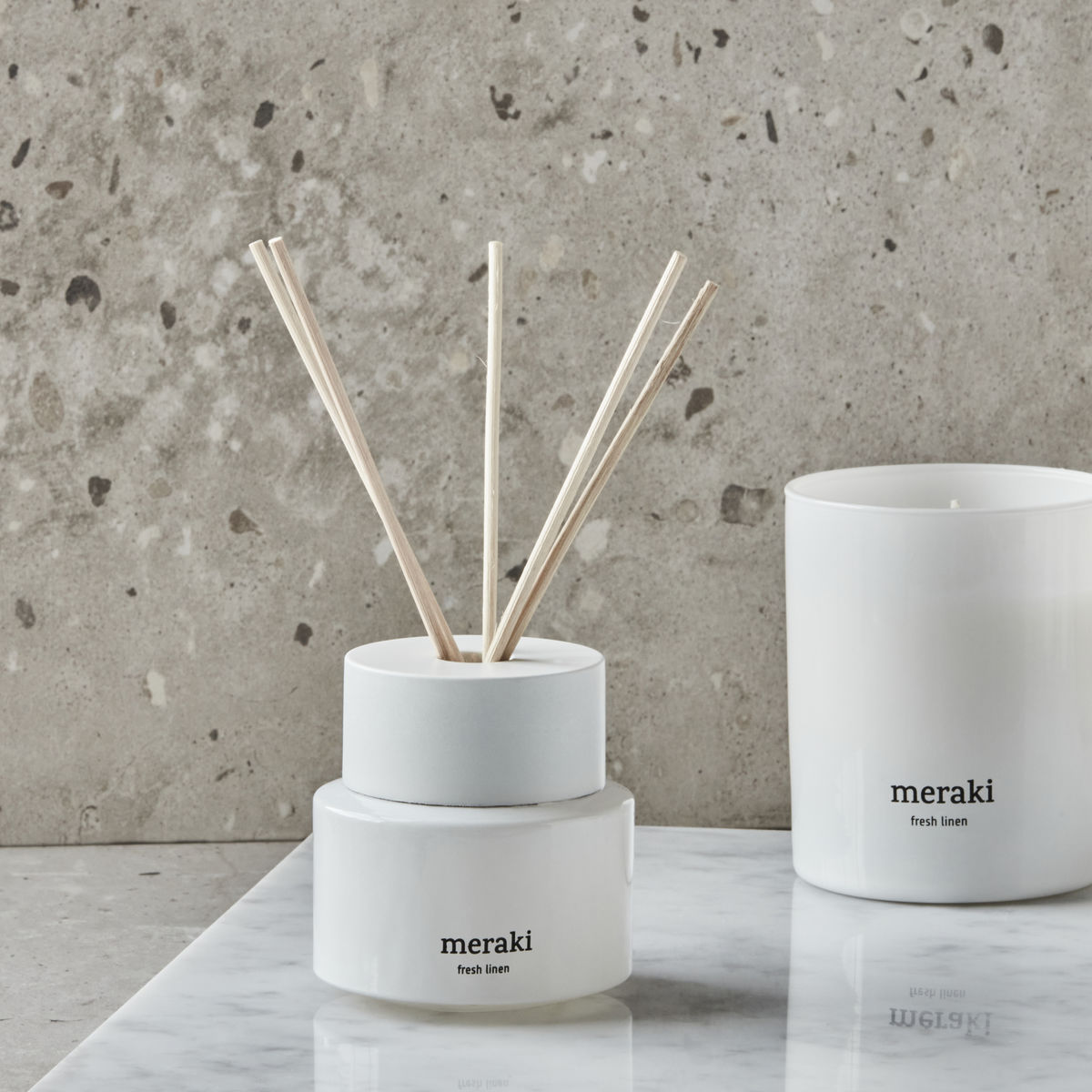 Meraki Fresh Linen Tuoksukynttilät 100ml