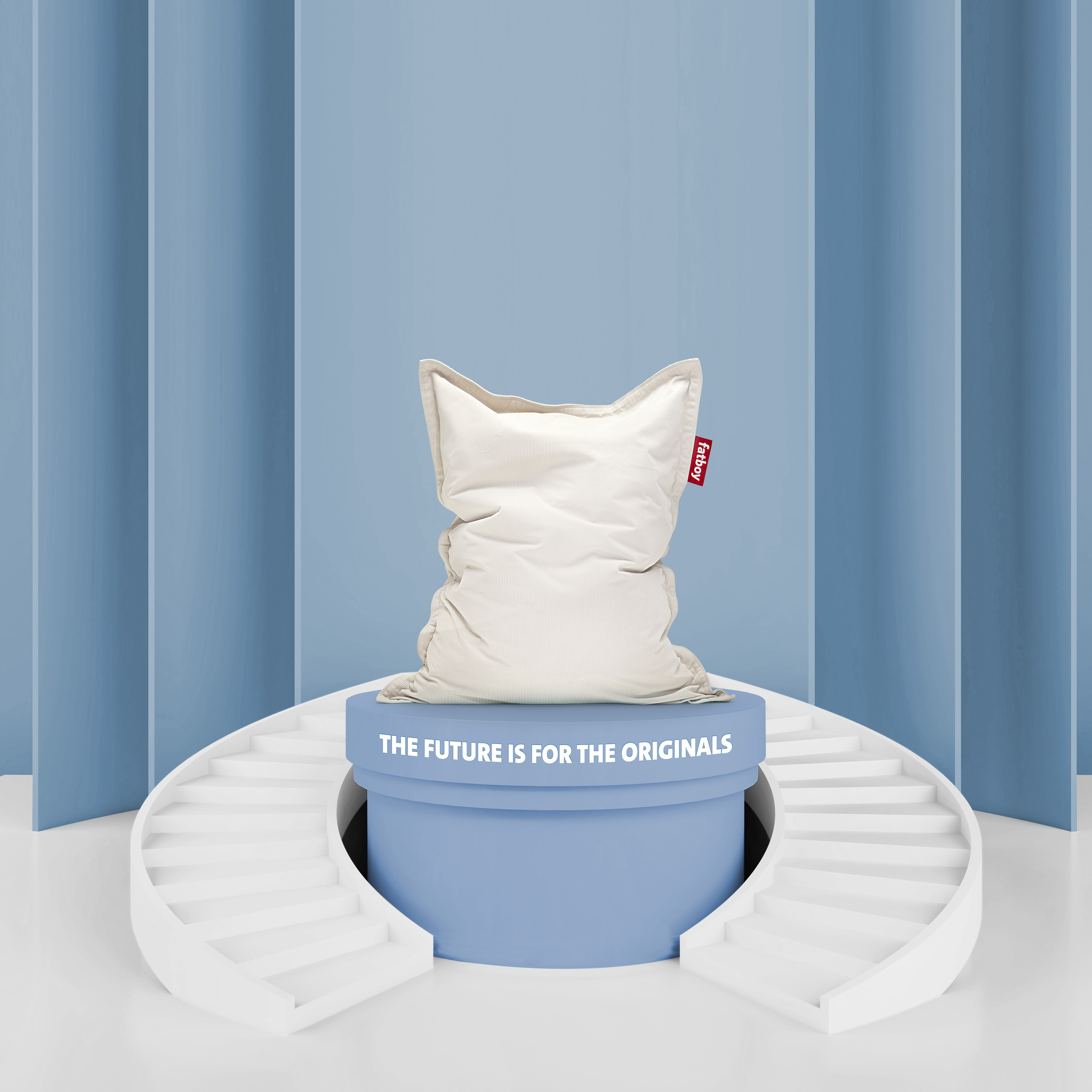 Fatboy Original Slim Recycled Cord Puff Cream