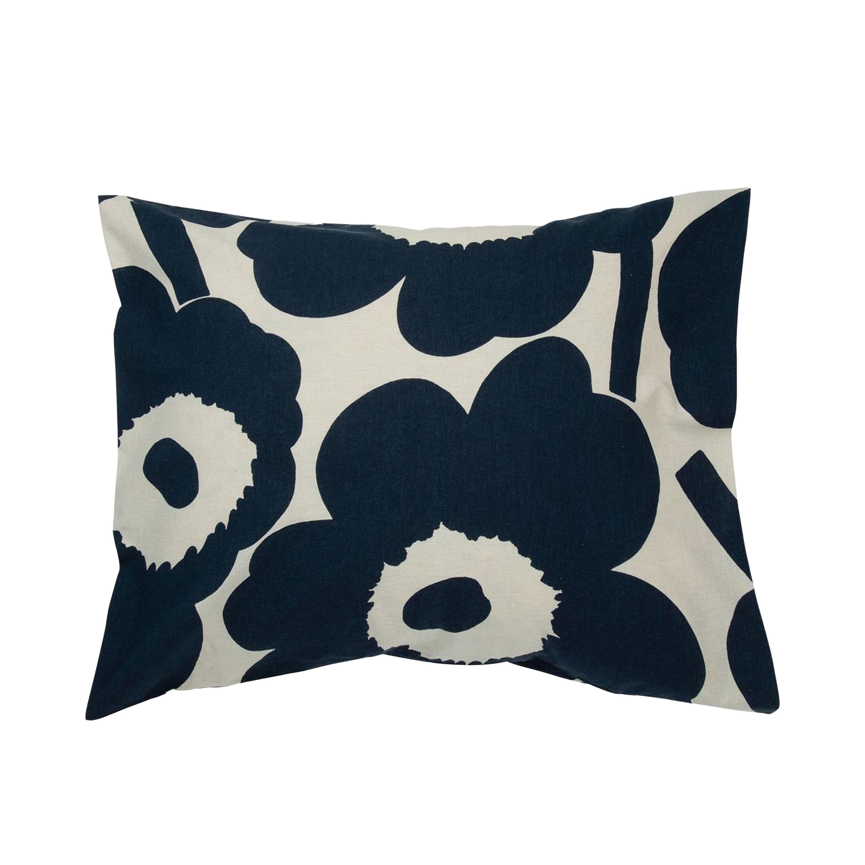 Unikko Örngott Bomull/Linne Mörkblå 50x60