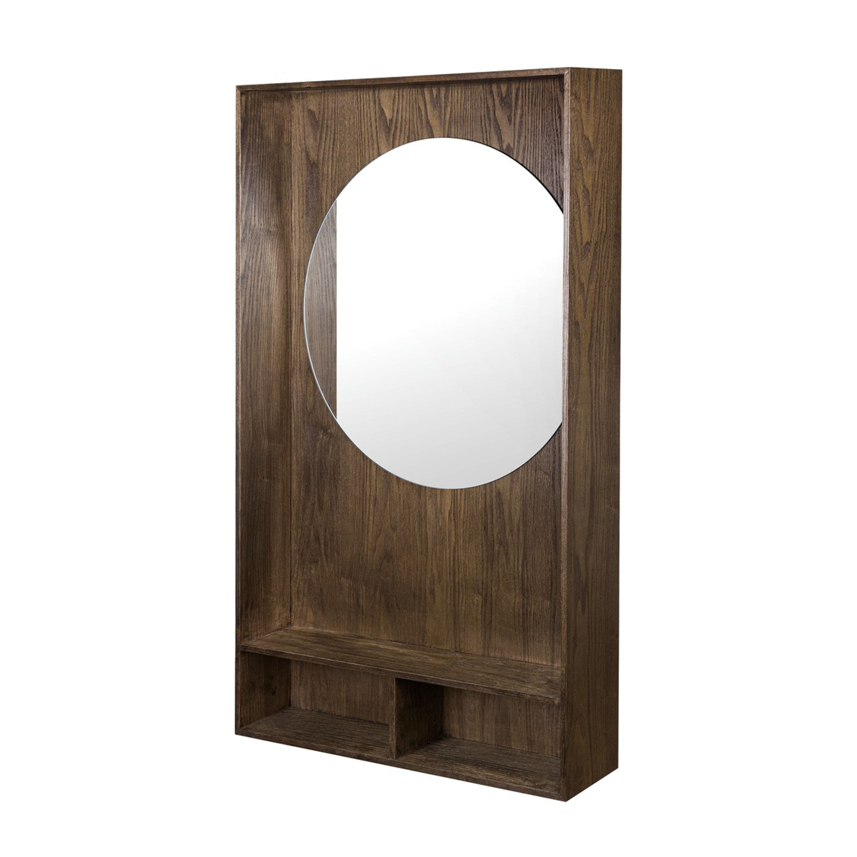 Show-me Spiegel mit Ablage Dunkel geölt Groß