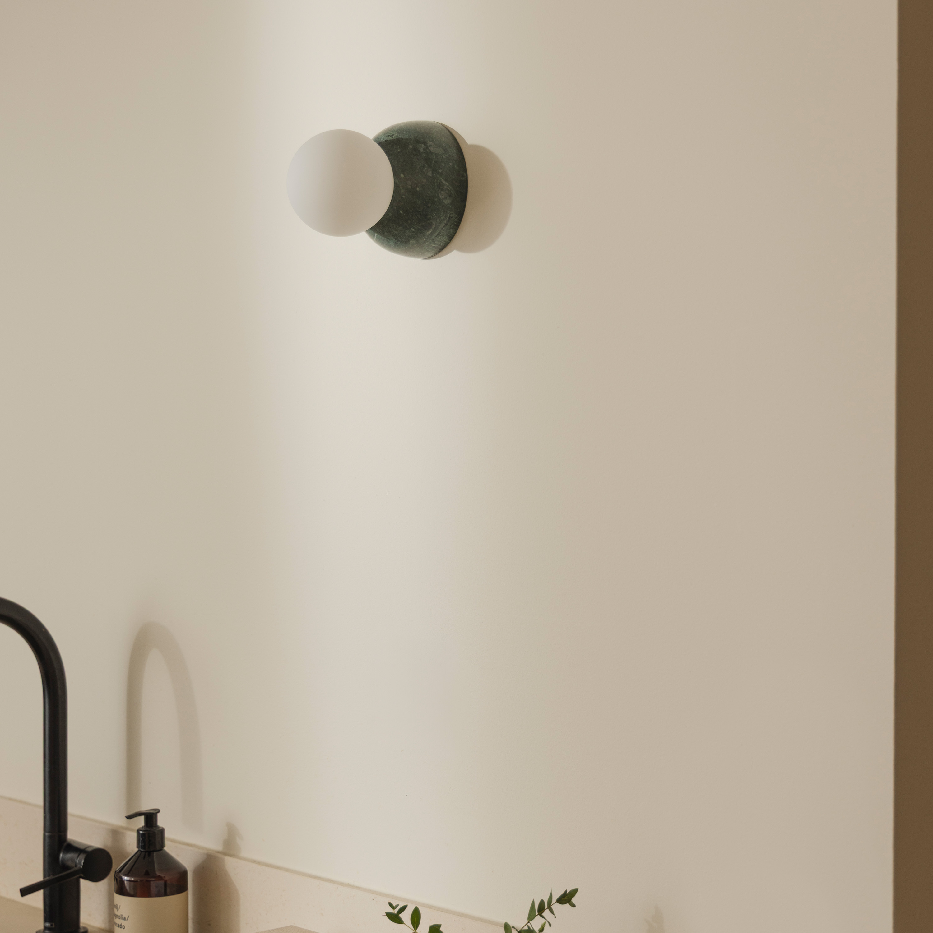 Globen Lighting Torrano Seinä/Kattovalaisin Tummanvihreä Marmori 13cm