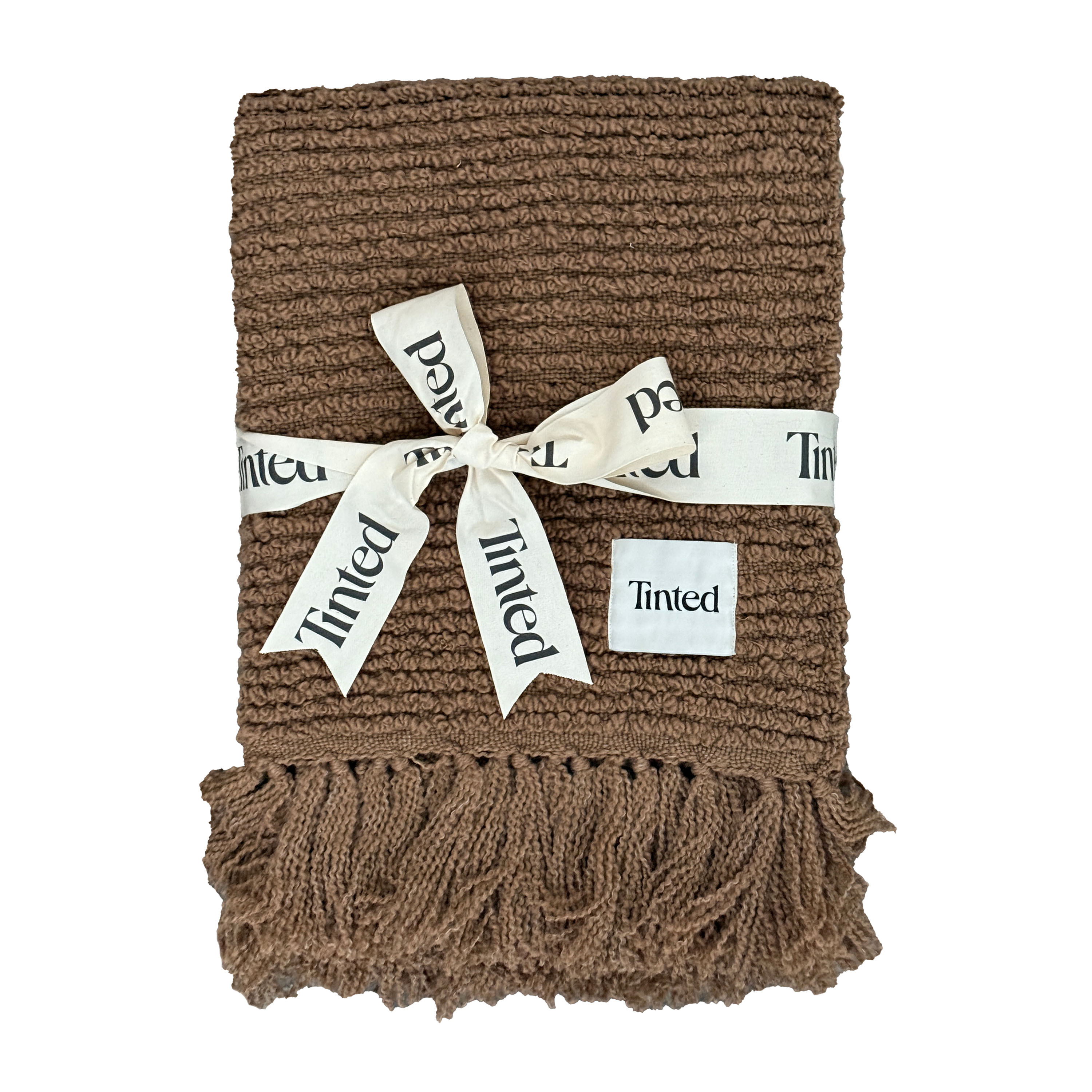 Janzen Bouclépläd Offwhite Rust 130x170