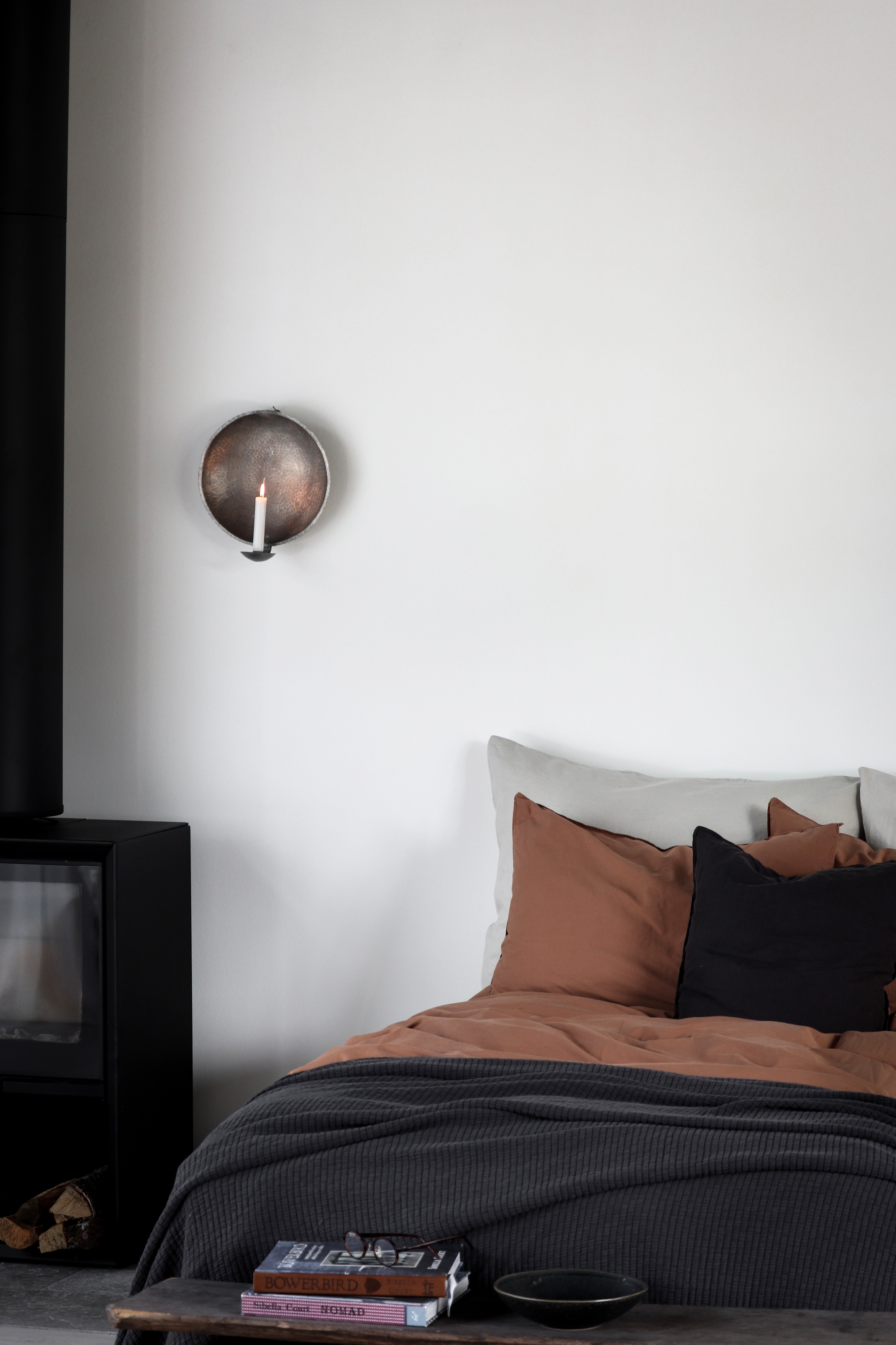 Tell me more Brick Überwurf Anthrazit 140x200