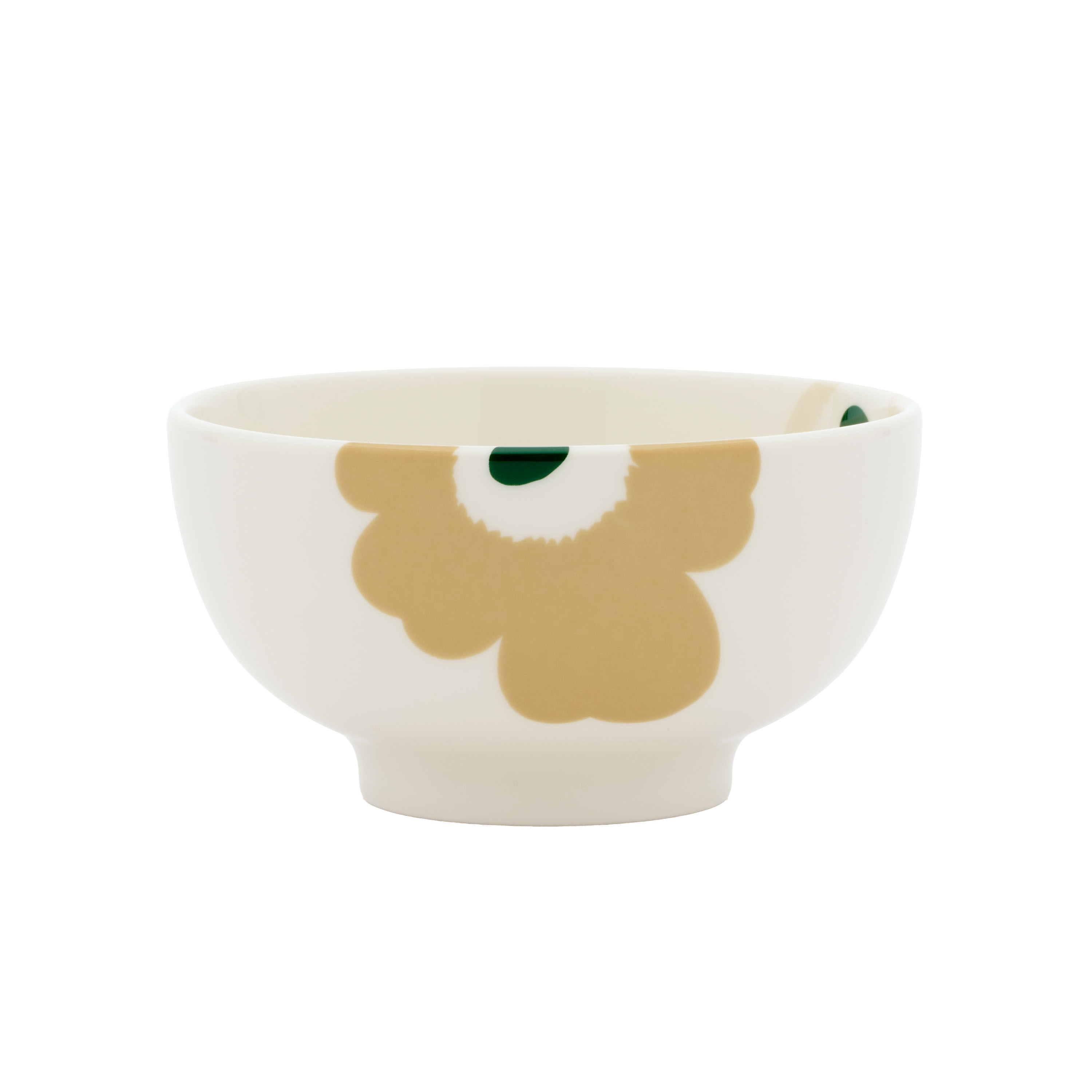 Oiva Unikko Skål White/Beige/Dark Green Ø12