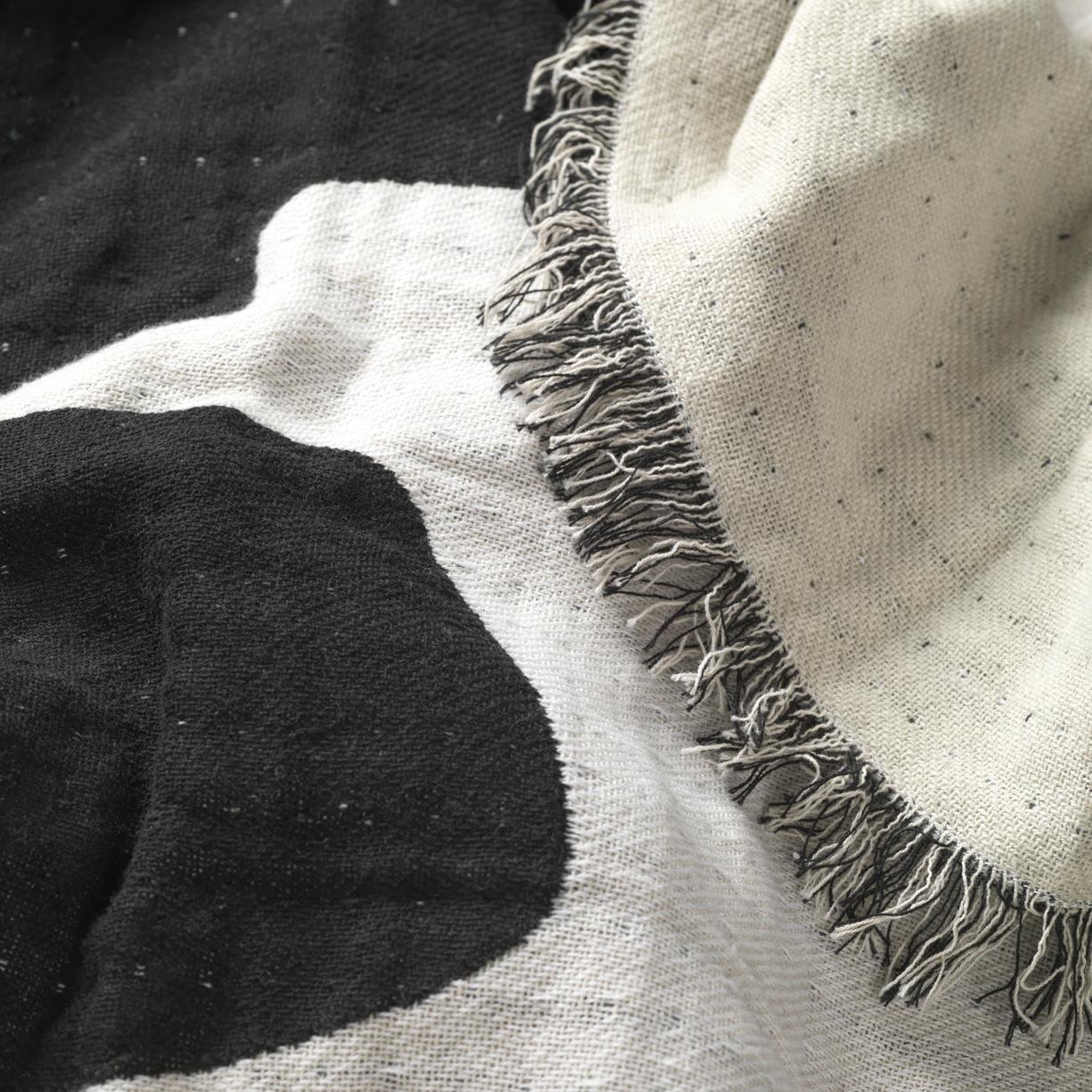 Broste Copenhagen Eva Torkkupeitto Castle Beige/Musta 130x180