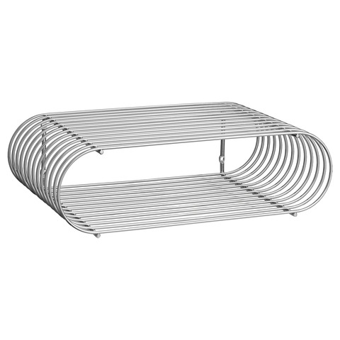 Curva Wall Shelf Silver 40cm