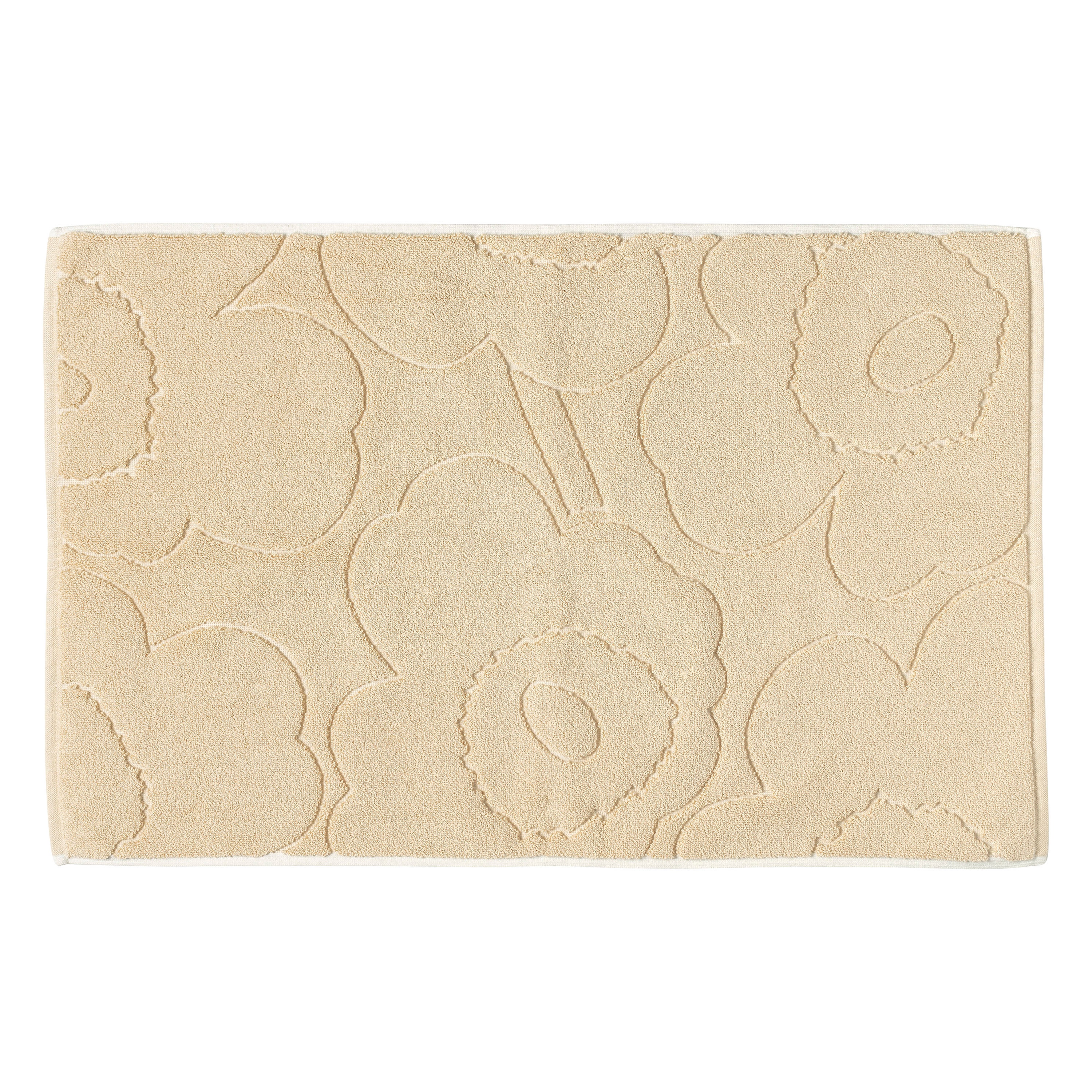 Marimekko - Piirto Unikko Badrumsmatta Straw/Off White 80x50 - Vit - Badrumsmattor, Toalettmattor