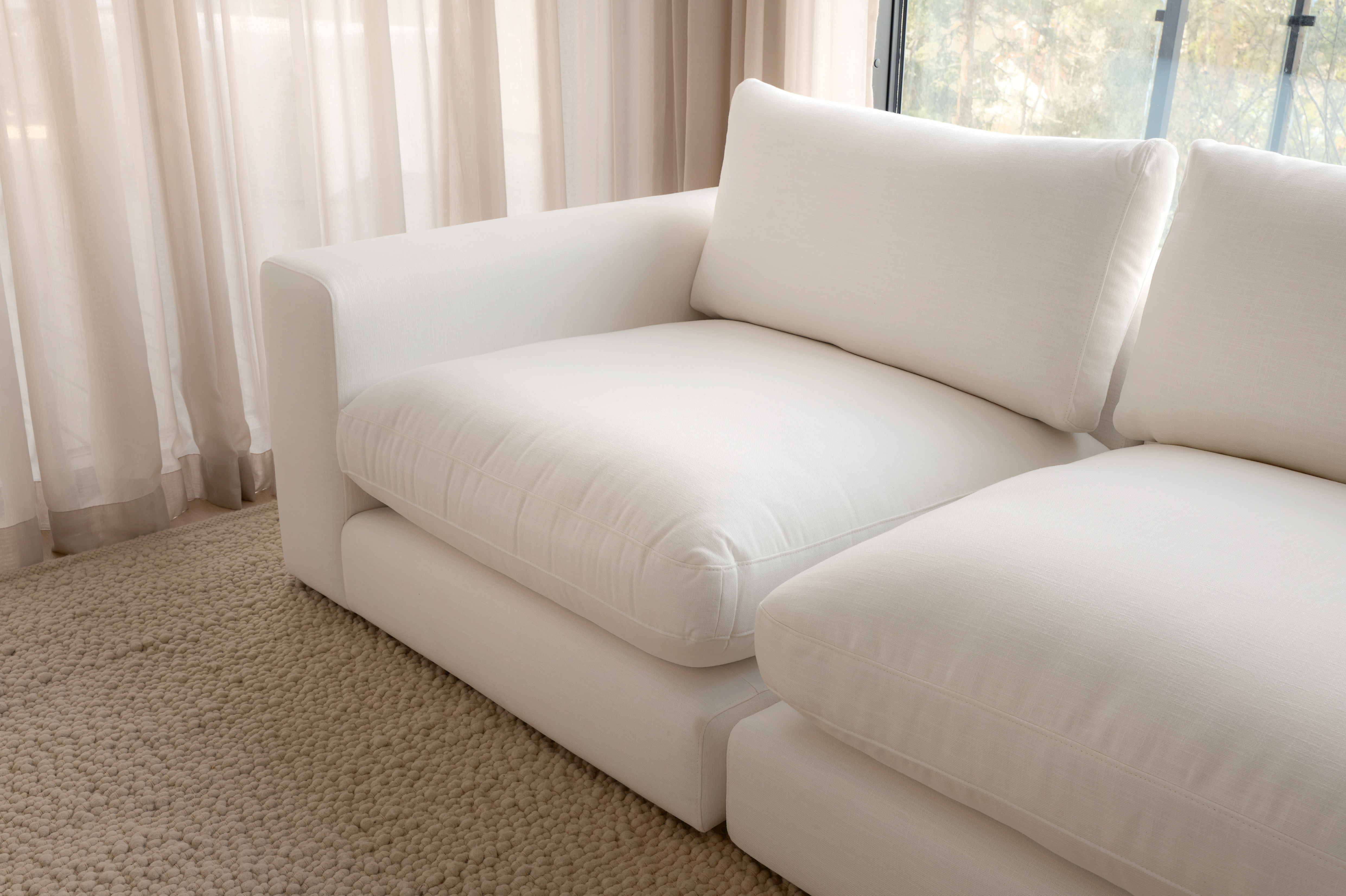 Sleepo Collection Capri 1.5-sits Soffmodul Vänster Armstöd White 142cm