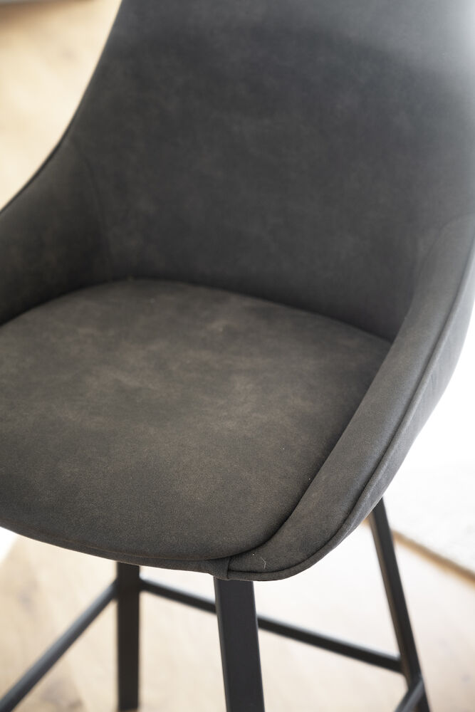 Rowico Home Alison Barstol Mörkgrå Microfiber/Svart