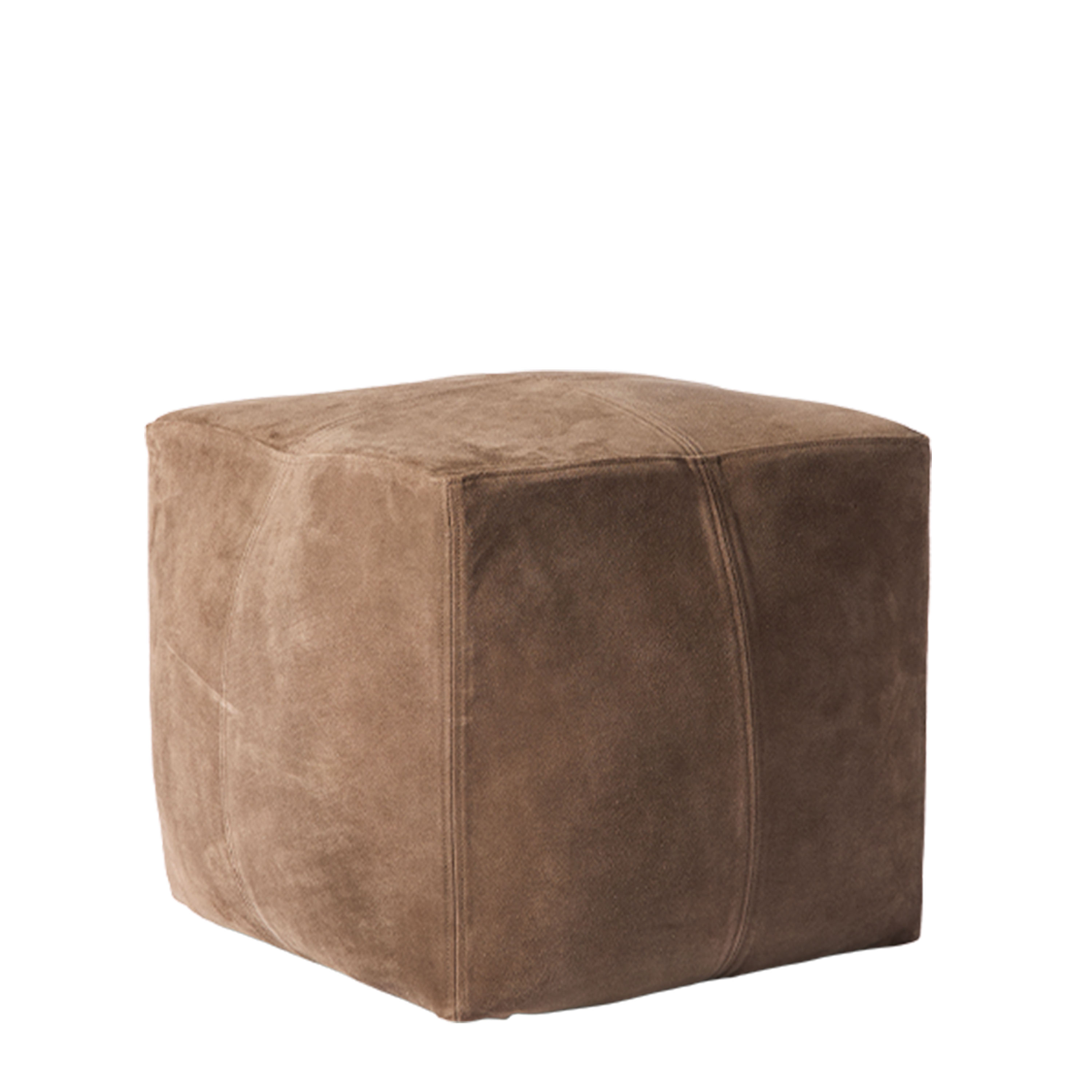 Bronx Sittpuff Brown Suede Large