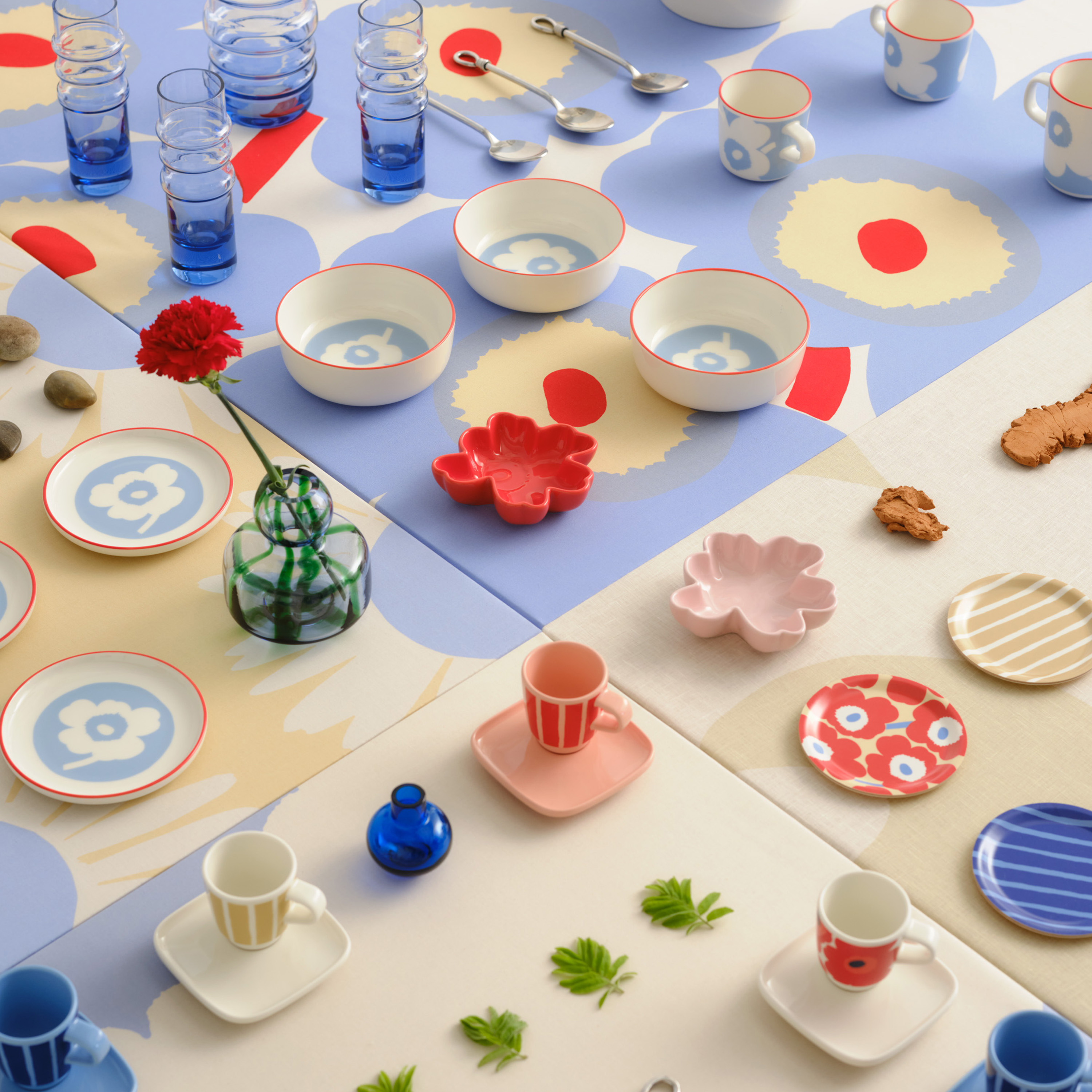 Marimekko Oiva Piccolo Espresso Kopp med Fat White/Sand