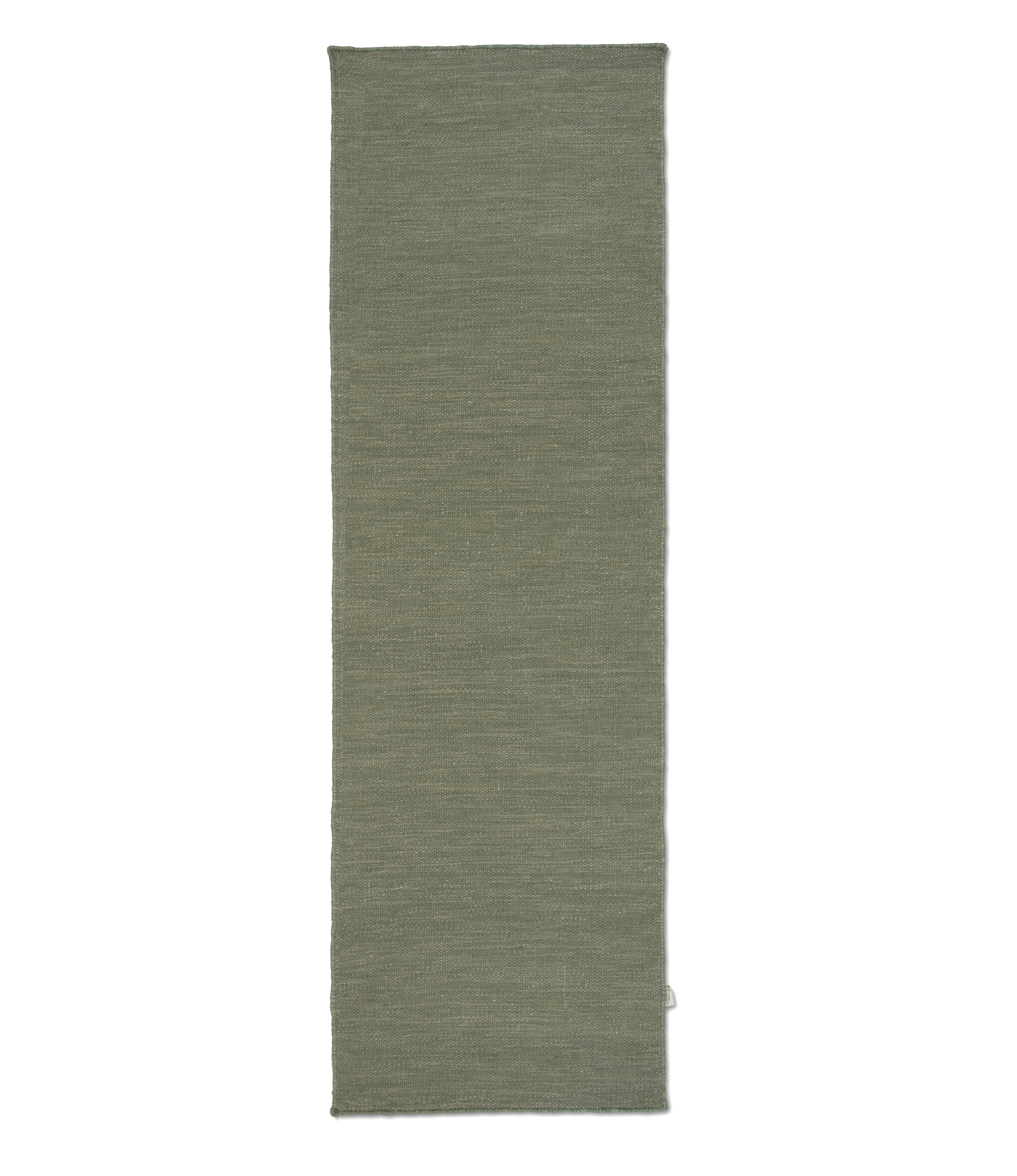 Classic Collection - Plain Gangmatte Ull Grønn 80x250 - Gangmatter