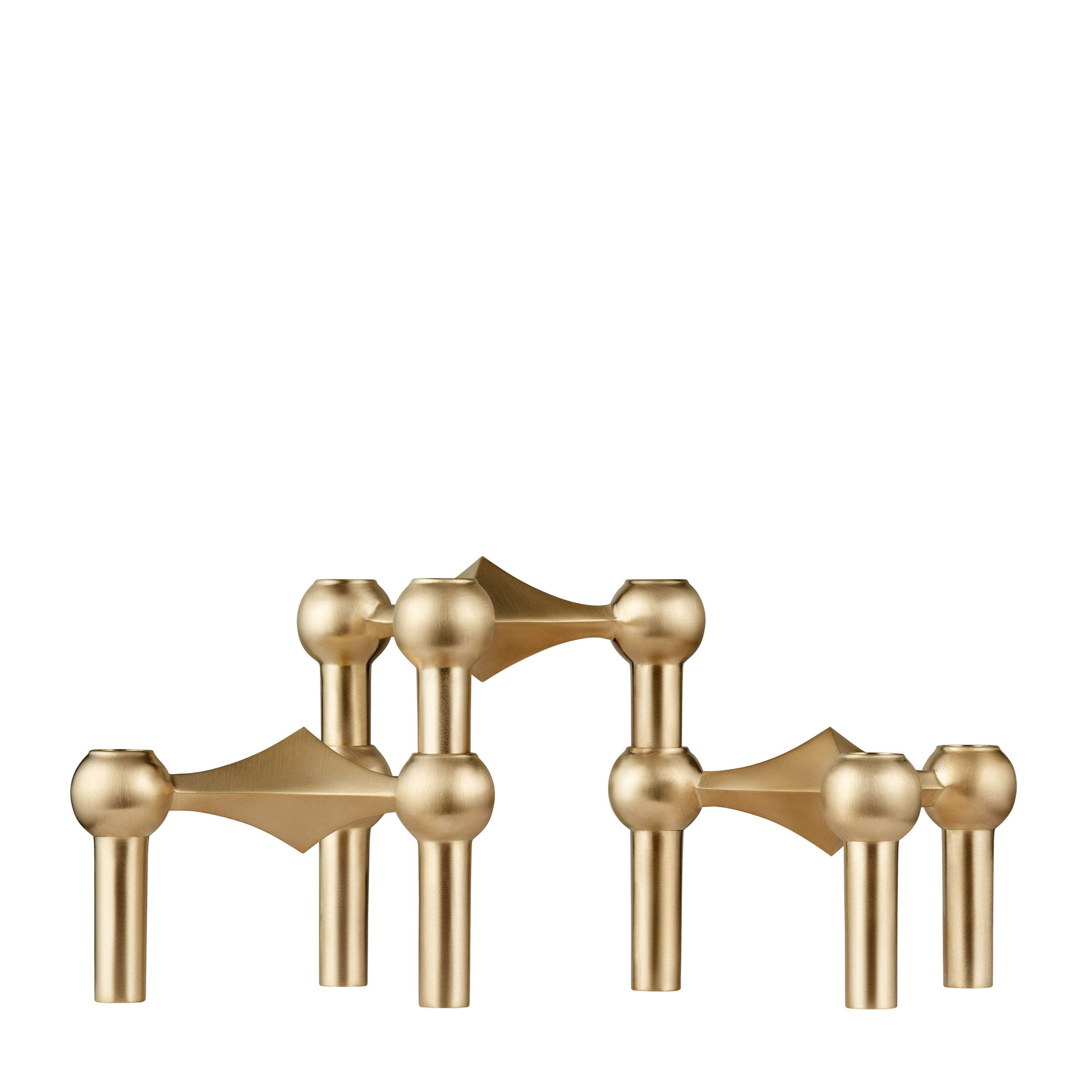 Nagel Lysestake Børstet Messing 3-pack