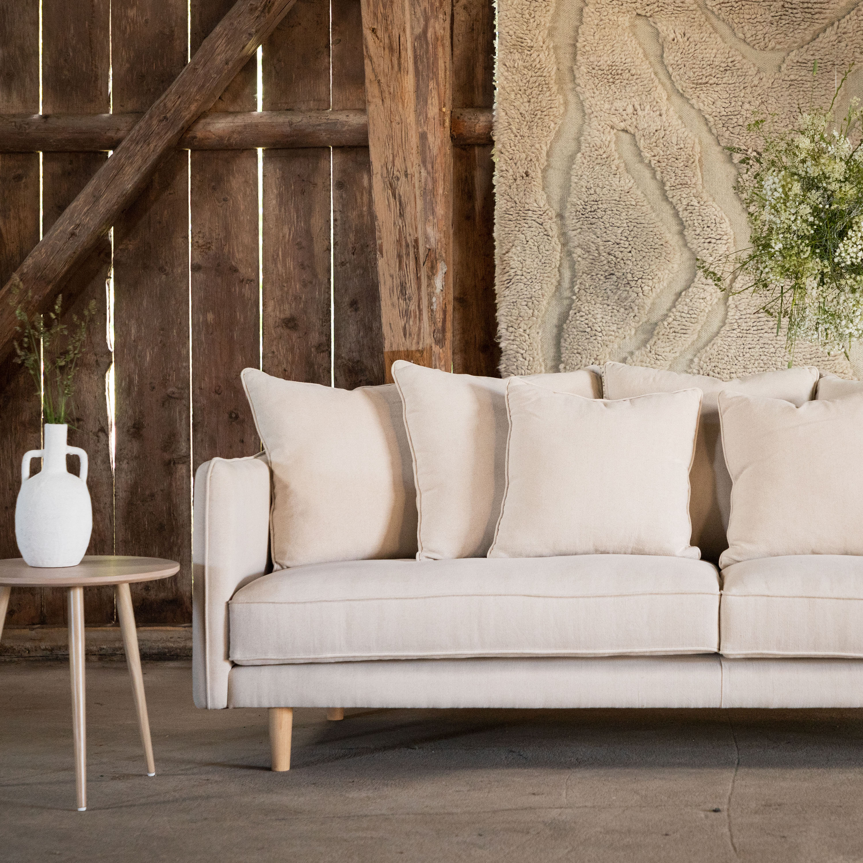 Vind Segelskären Soffa Whitewash/ Beige Linen