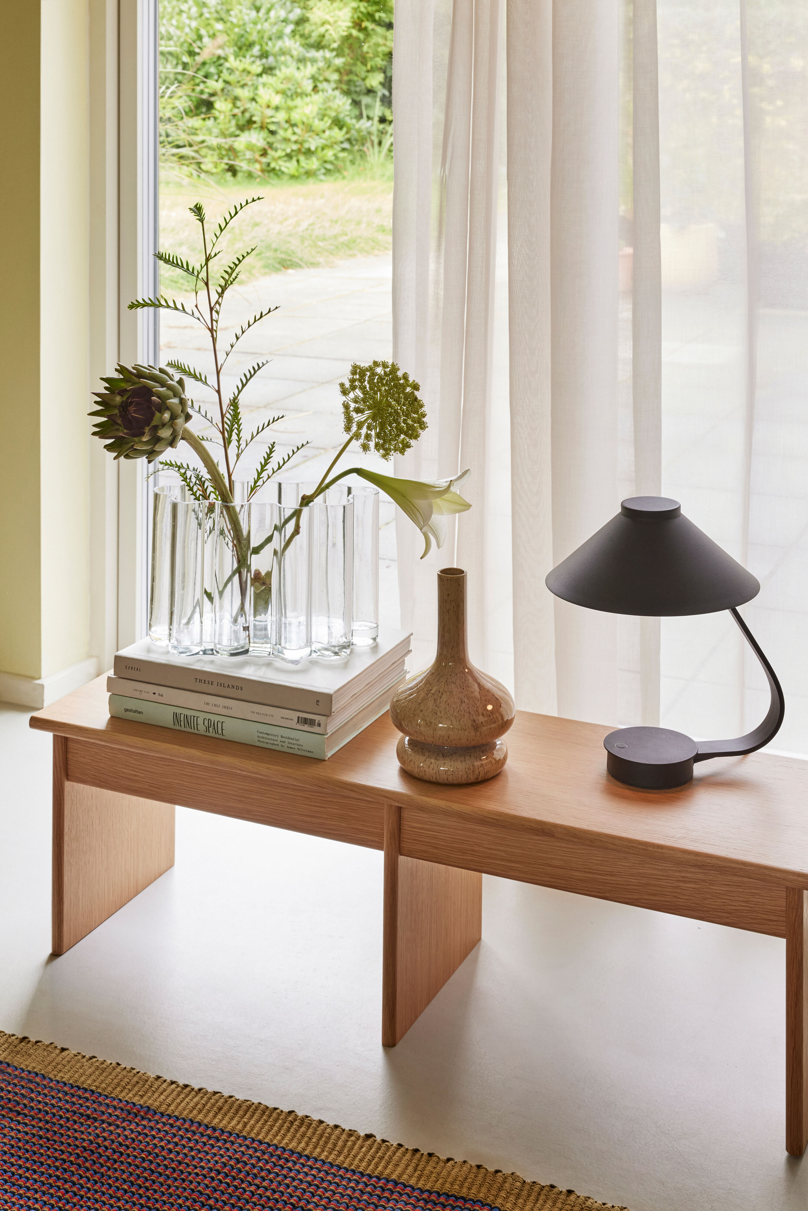 Hübsch Doppio Sidobord Natural 99x30