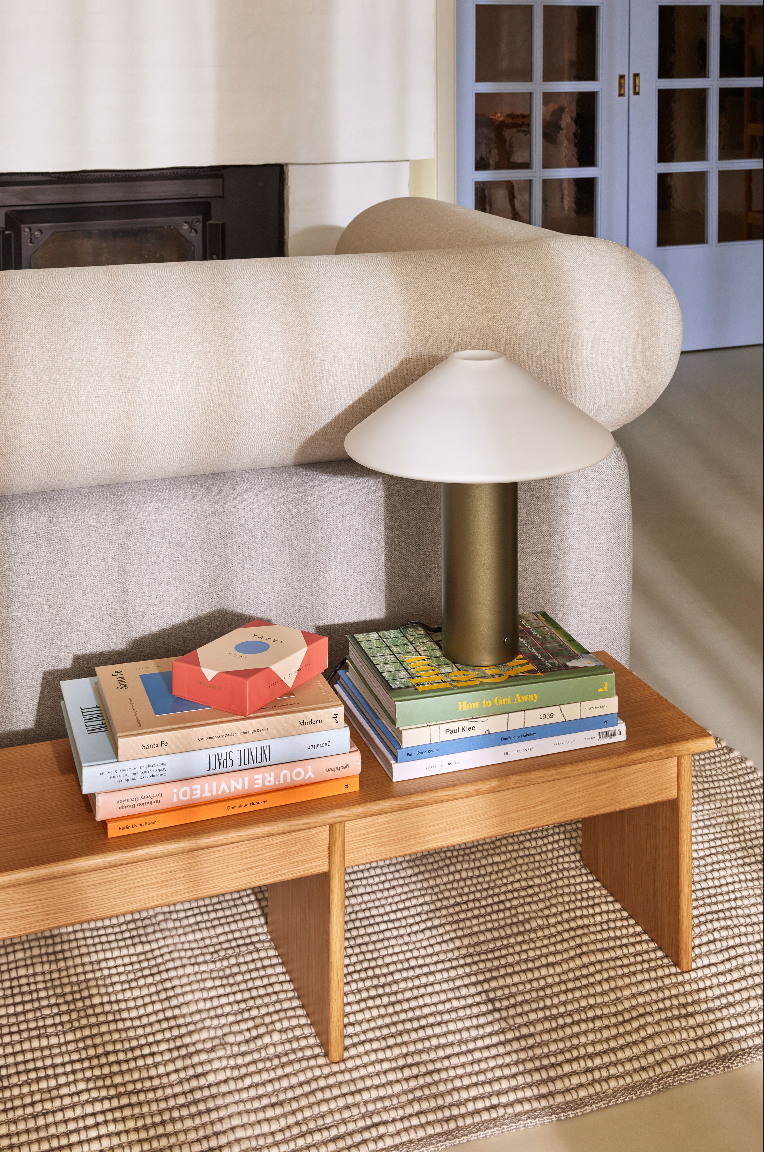 Hübsch Doppio Sidobord Natural 99x30