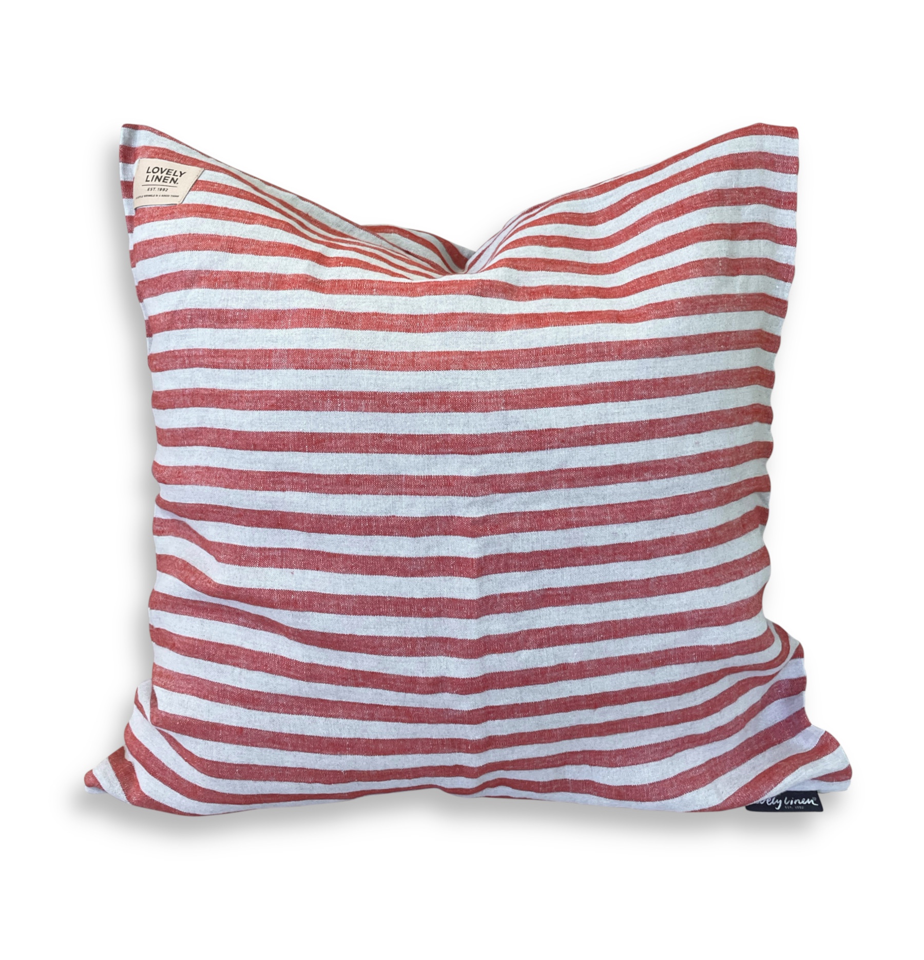 Misty Kuddfodral Linne Edge Real Red 50x50