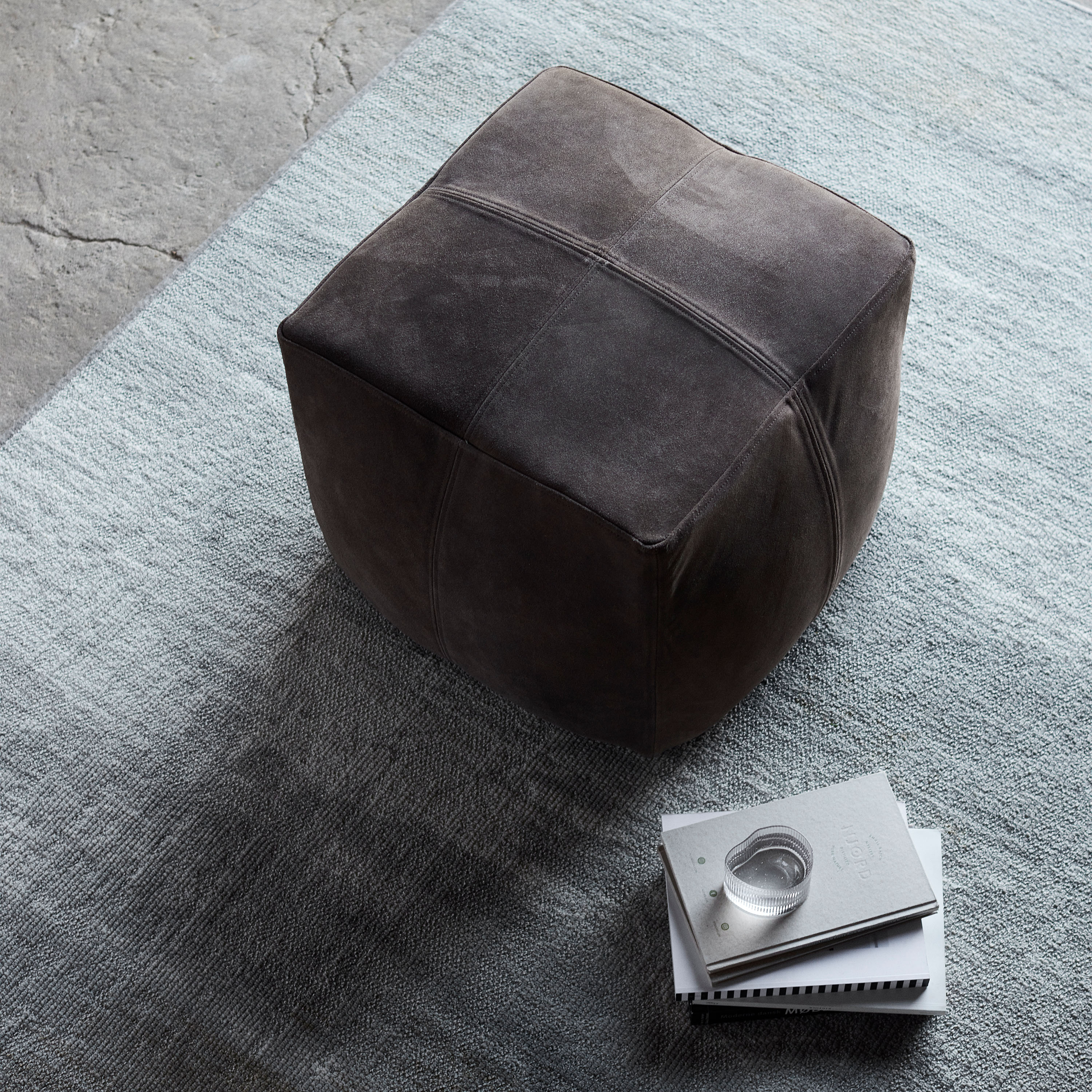 Muubs Bronx Sittpuff Brown Suede Large